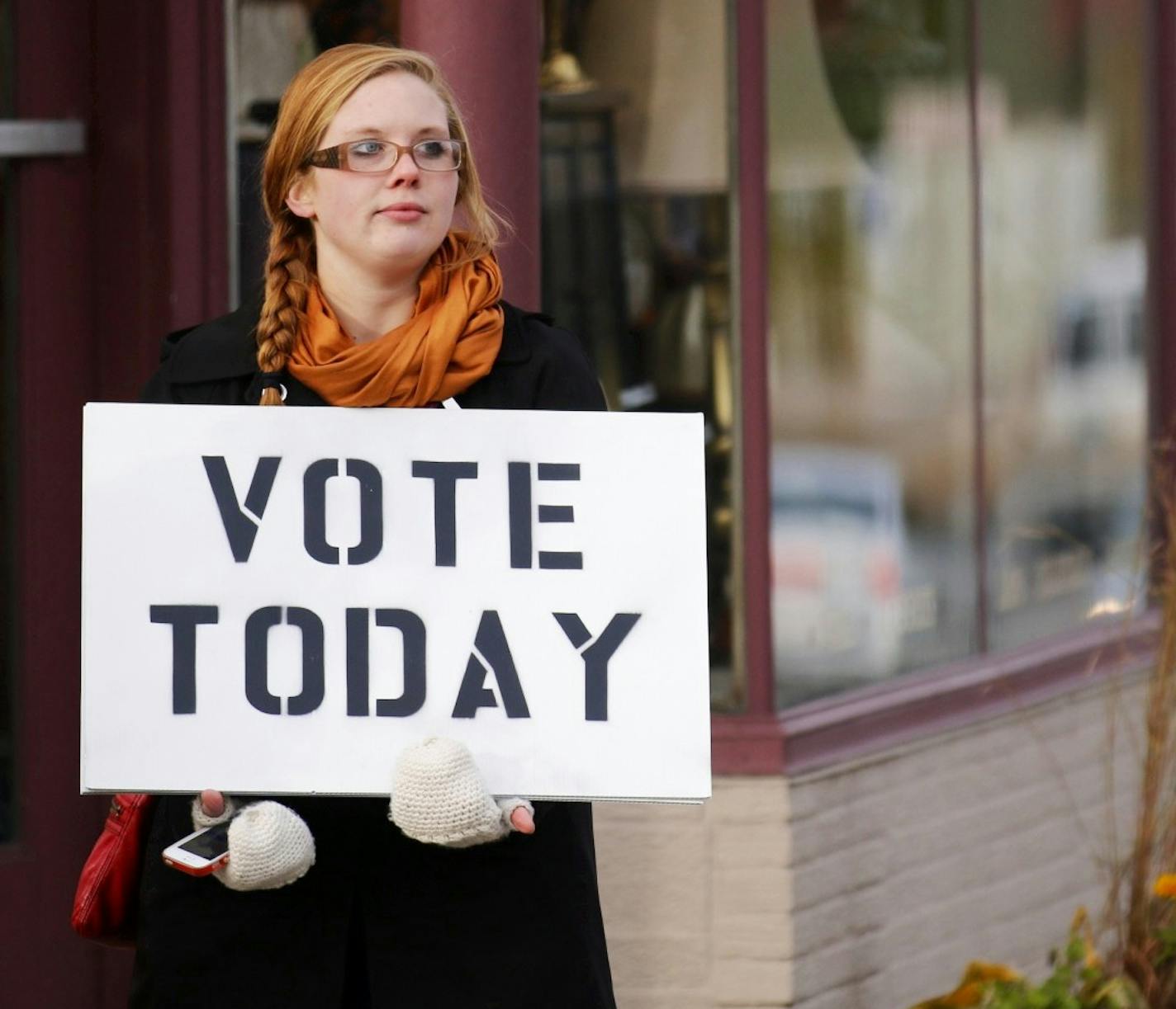 Get out the vote volunteers were staked out at 50th and Xerxes in South Minneapolis Tuesday morning.