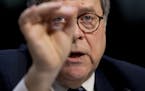 Attorney General nominee William Barr testifies during a Senate Judiciary Committee hearing on Capitol Hill in Washington, Tuesday, Jan. 15, 2019. Bar