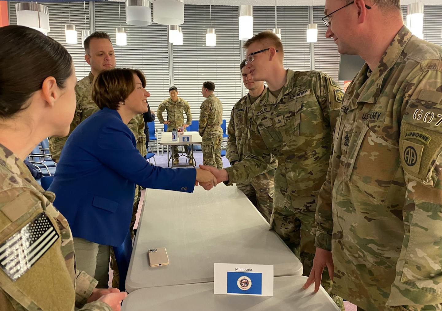 Sen. Amy Klobuchar meets with military leaders and others in Poland