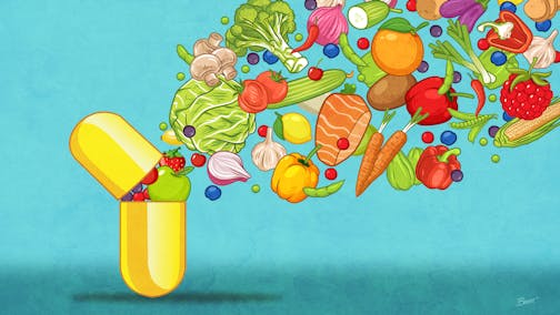 Food is medicine illustration