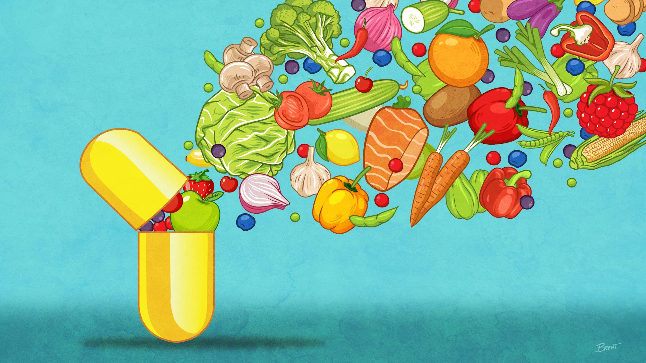Food is medicine illustration