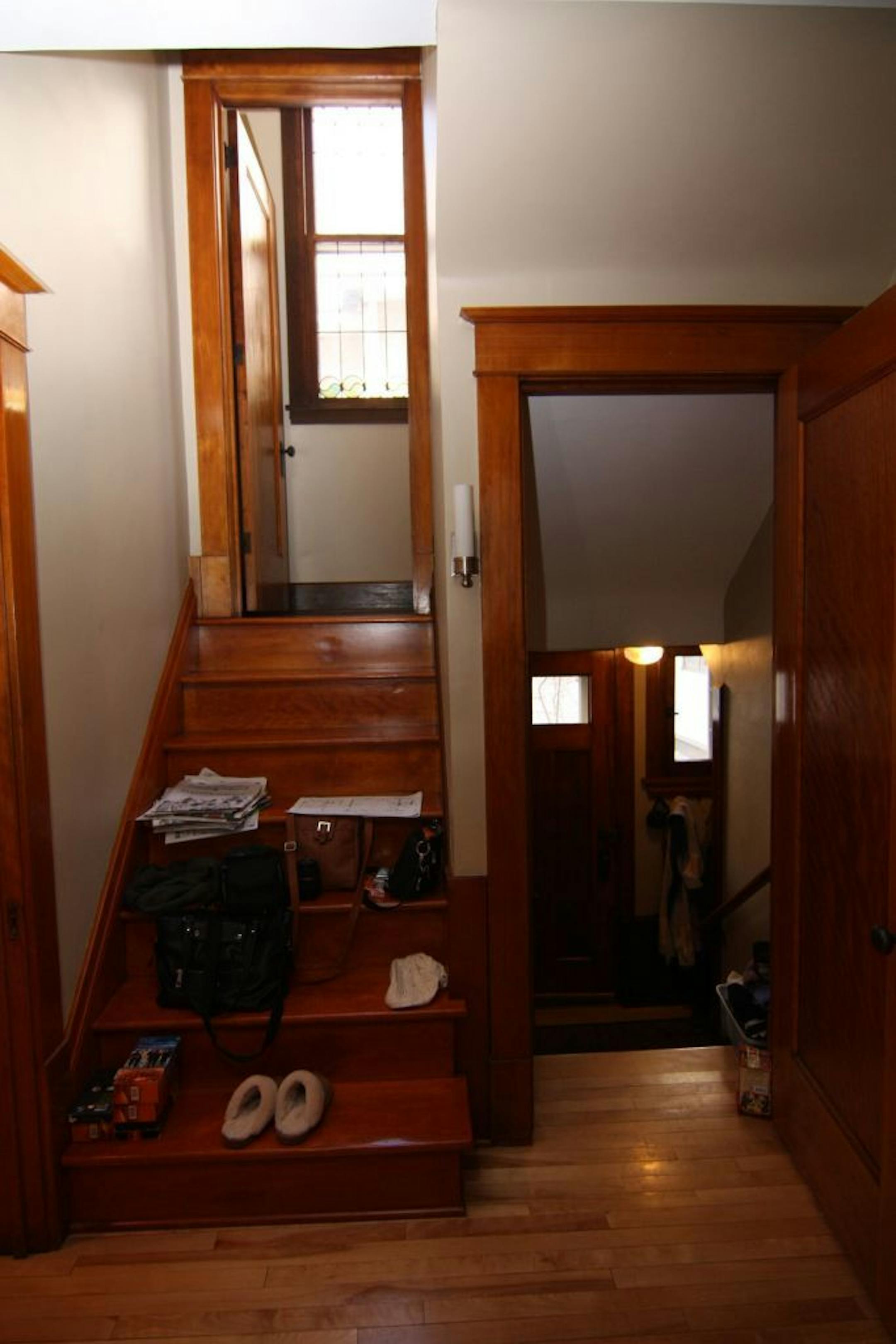 BEFORE: An old maid's staircase was rarely used.