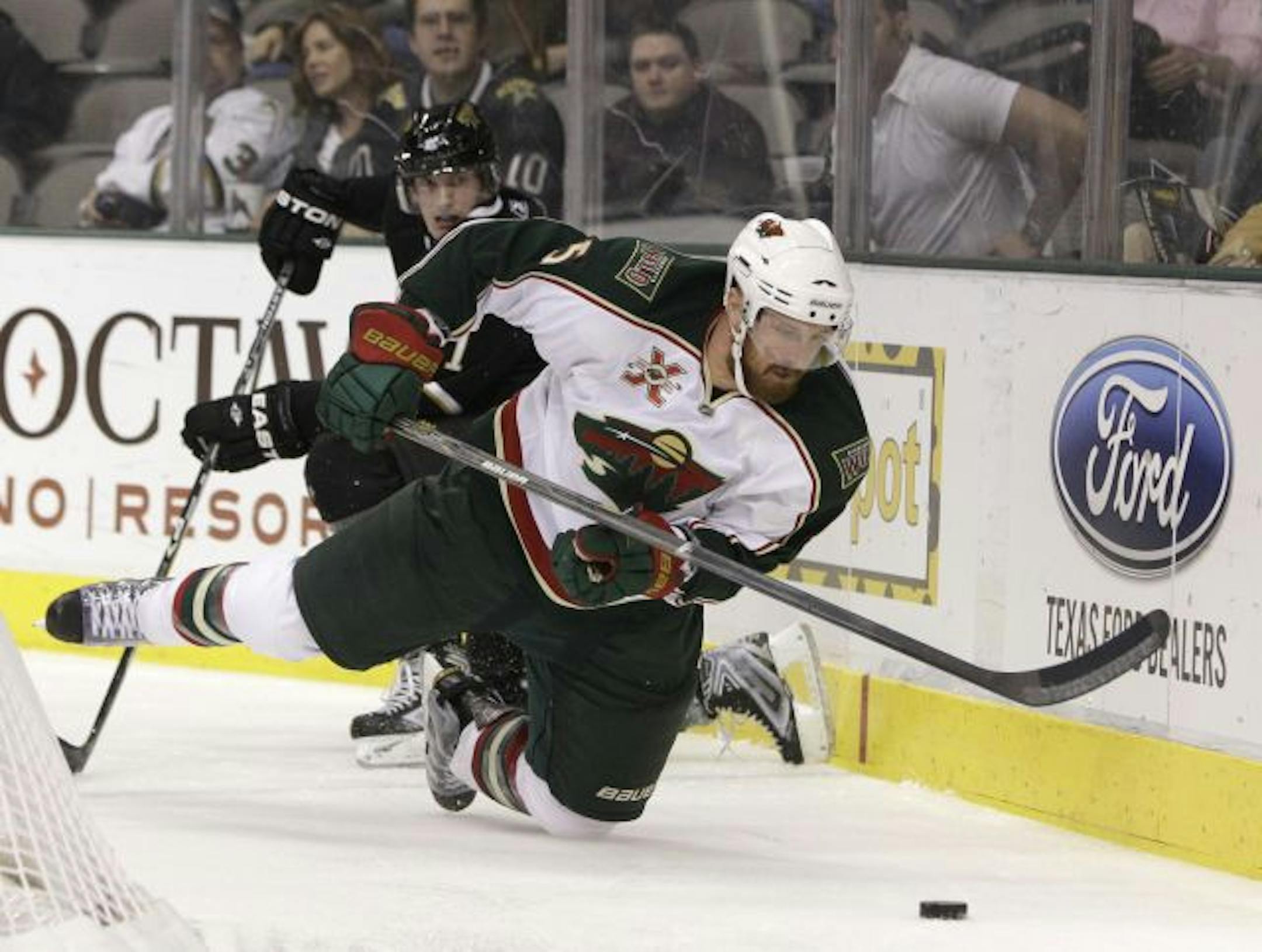 Wild defenseman Greg Zanon (5) will miss Saturday's game vs. Vancouver.