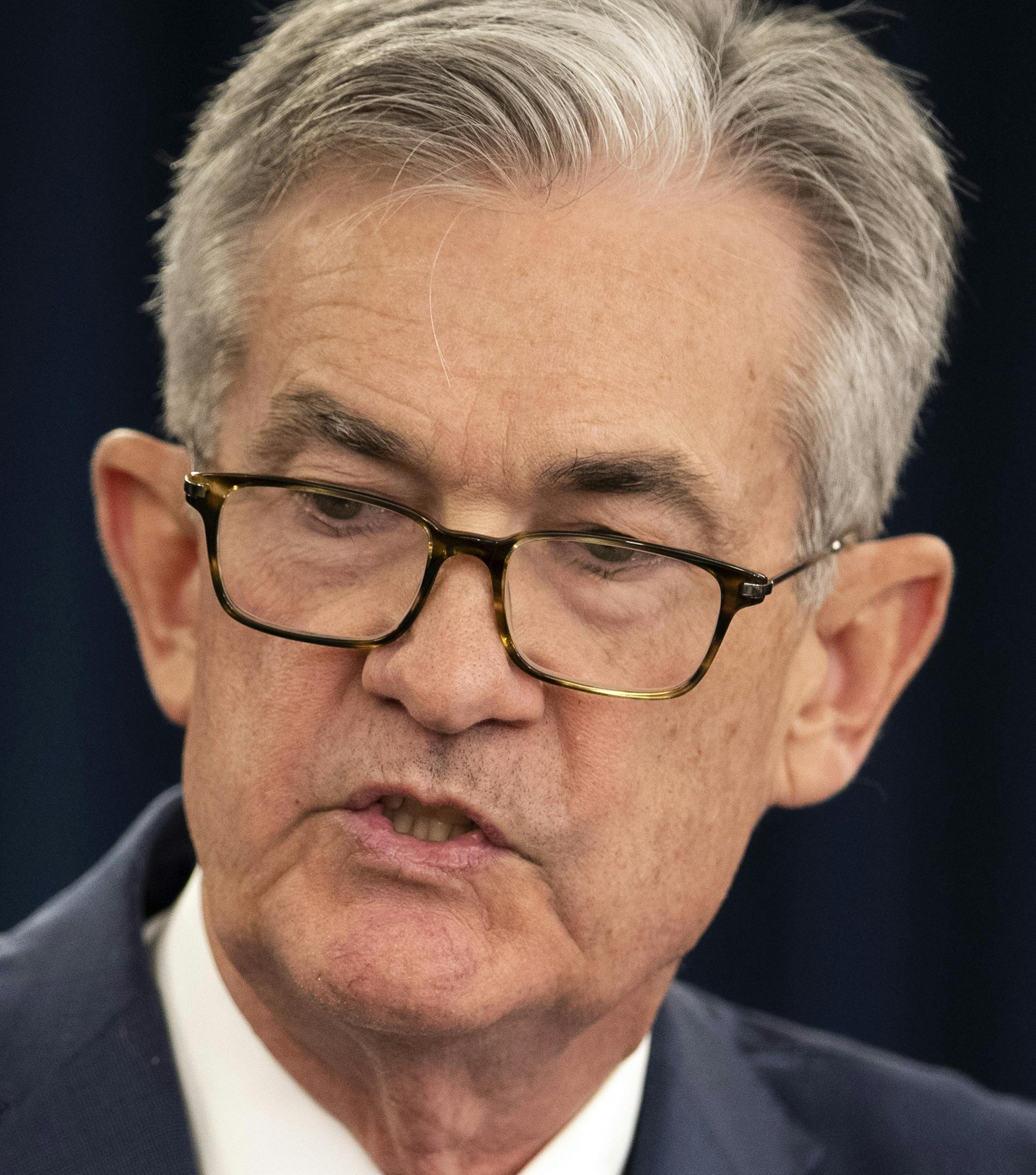 Federal Reserve Chairman Jerome Powell speaks during a news conference following a two-day Federal Open Market Committee meeting in Washington, Wednesday, July 31, 2019. The Federal Reserve cut its key interest rate for the first time in a decade to try to counter threats ranging from uncertainties caused by President Donald Trump's trade wars to chronically low inflation and a dim global outlook. (AP Photo/Manuel Balce Ceneta) ORG XMIT: DCMC106