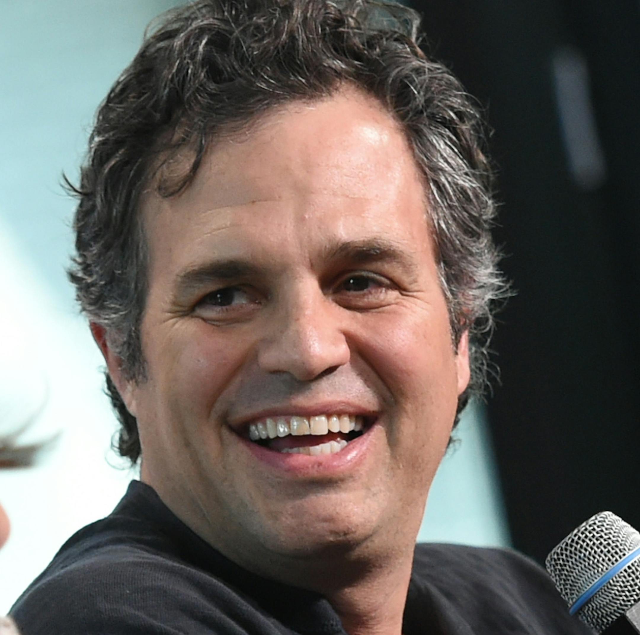 Actors Imogene Wolodarsky, left, and Mark Ruffalo participate in AOL's BUILD Speaker Series to discuss the new film, "Infinitely Polar Bear," at AOL Studios on Monday, June 8, 2015, in New York. (Photo by Evan Agostini/Invision/AP)