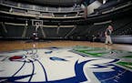 The Xcel Energy Center is being converted from hockey rink to basketball arena for the Minnesota Lynx season, which begins on Friday.]Richard Tsong-Ta