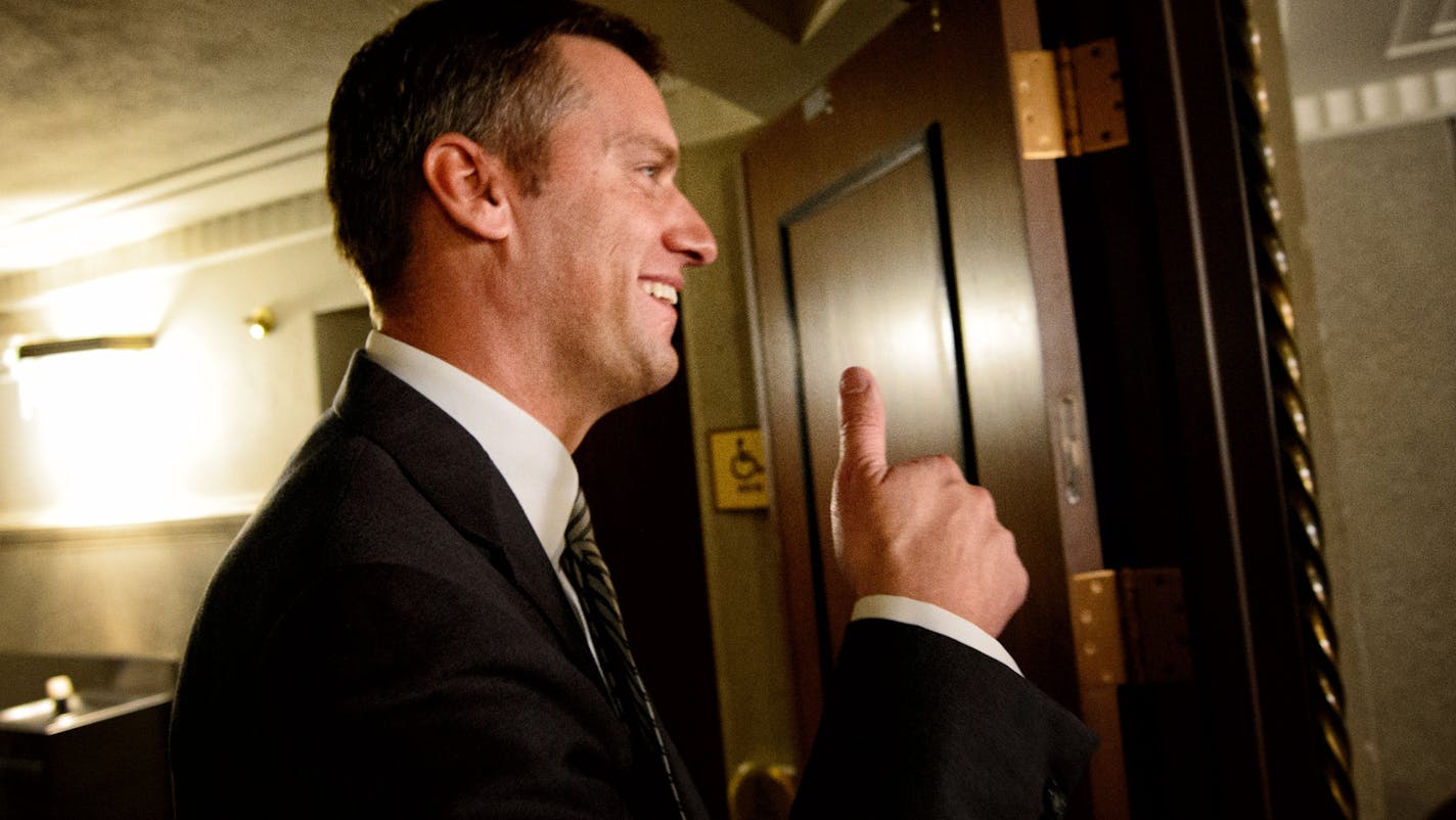 Kurt Daudt emerged from an all-day meeting of GOP legislators as as the new House Speaker-designate. ] GLEN STUBBE * gstubbe@startribune.com Friday, November 7, 2014 Republican legislators have elected Kurt Daudt as the new House Speaker-designate and Rep. Joyce Peppin has been named Majority Leader-elect.