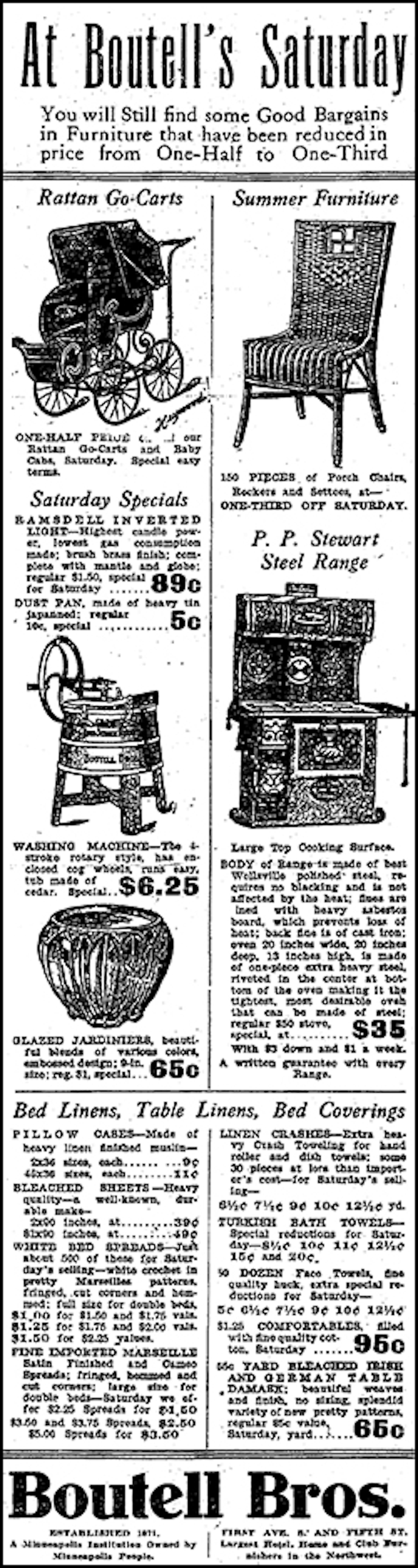 Boutell Bros ad, Aug. 21, 1909
