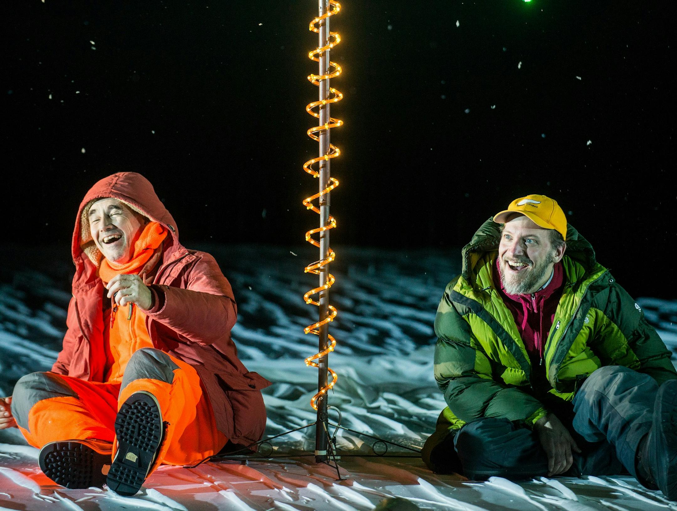 Mark Rylance and Jim Lichtscheidl in "Nice Fish." (photo by Teddy Woolf)