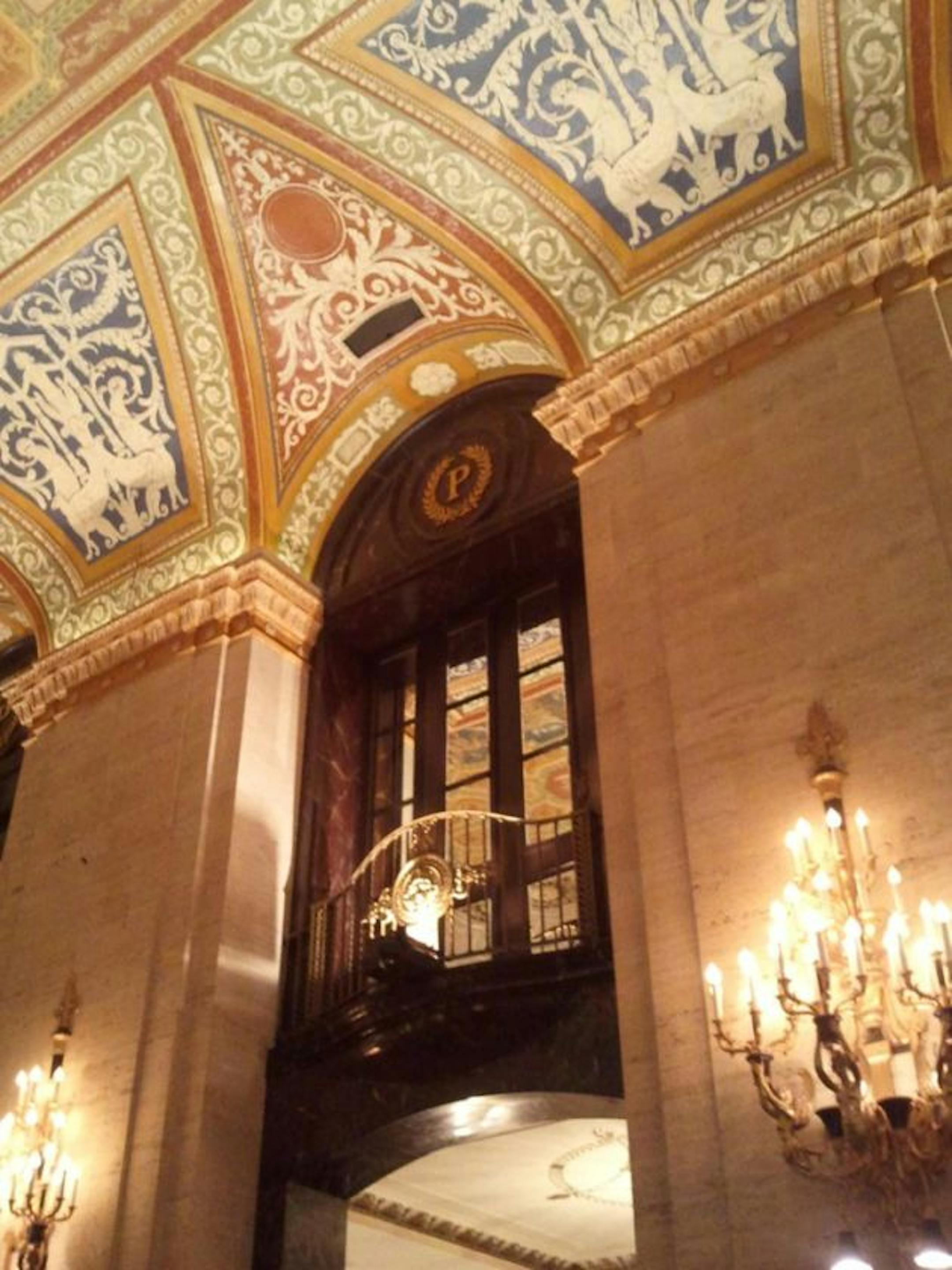 The fabulous lobby of the Palmer House Hotel.