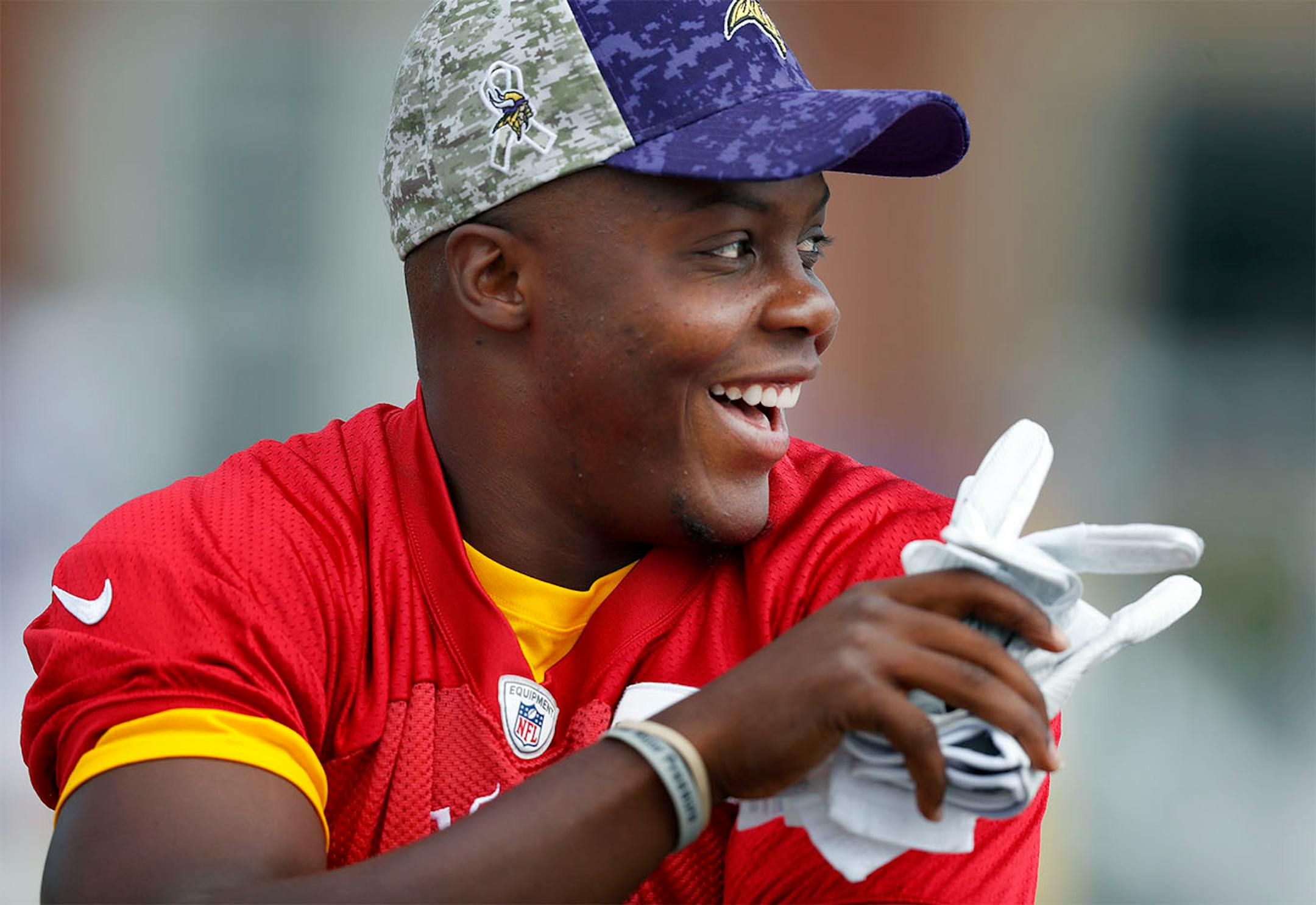 Minnesota Vikings quarterback Teddy Bridgewater walked out for the morning practice. ] CARLOS GONZALEZ cgonzalez@startribune.com - July 29, 2016, Mankato, MN, Minnesota State University, Mankato, Minnesota Vikings Training Camp