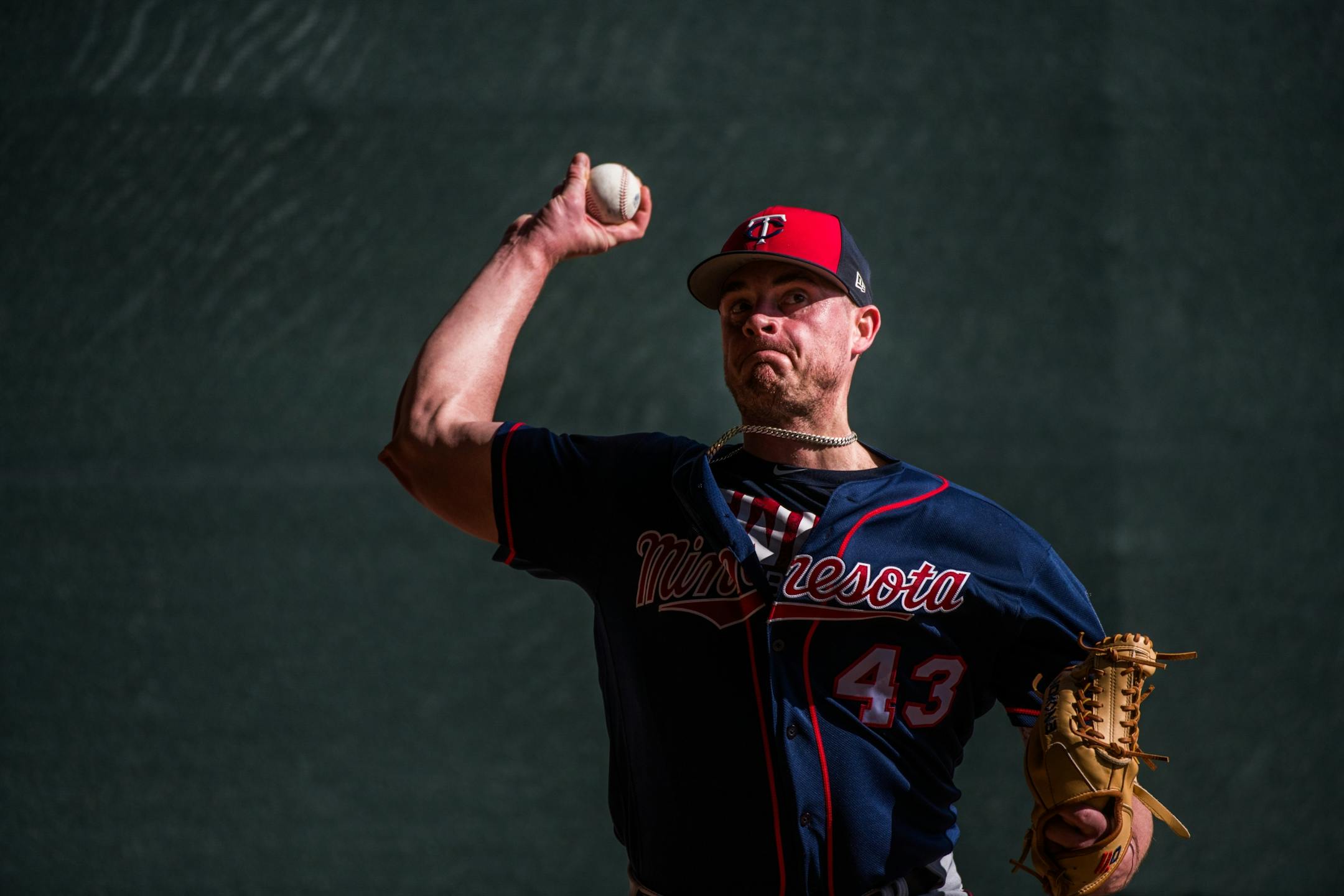 Twins pitcher Addison Reed worked out in the bullpen.