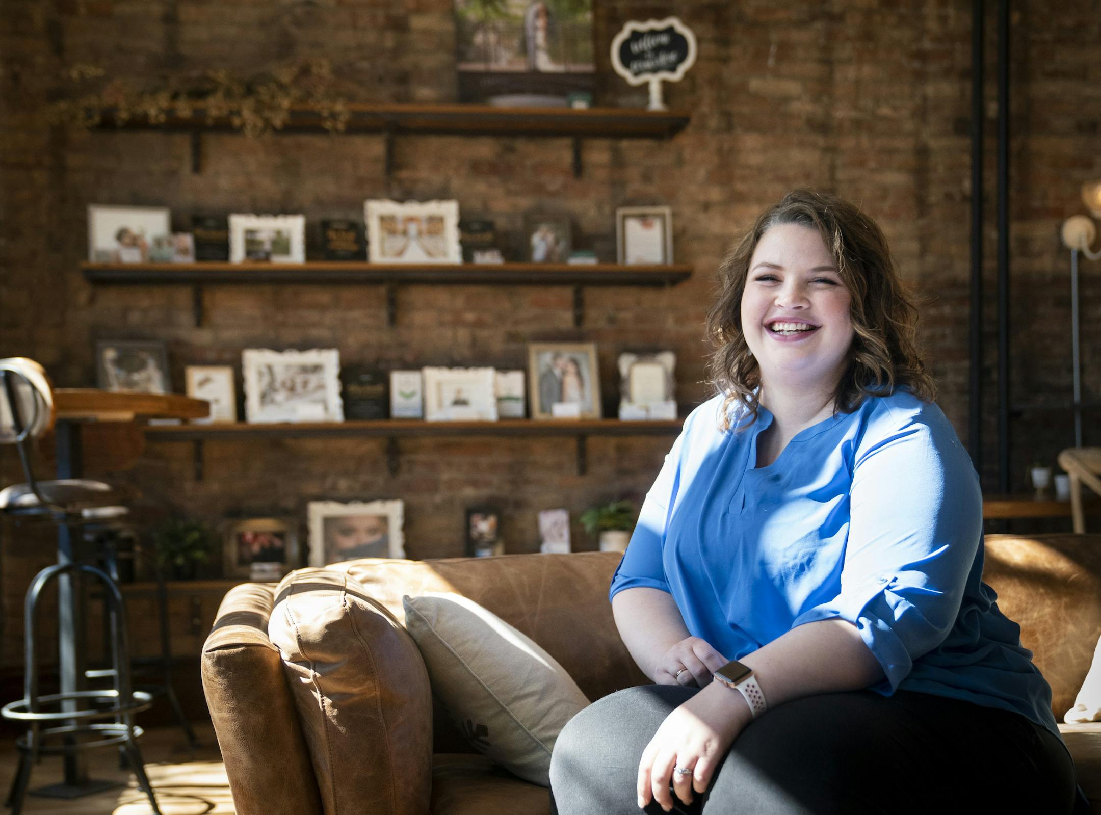 Jody Winter posed for a photo in her "co-working' space for wedding vendors called Cornerstone in Minneapolis, Minn., on Tuesday, June 25, 2019. ] RENEE JONES SCHNEIDER ¥ renee.jones@startribune.com