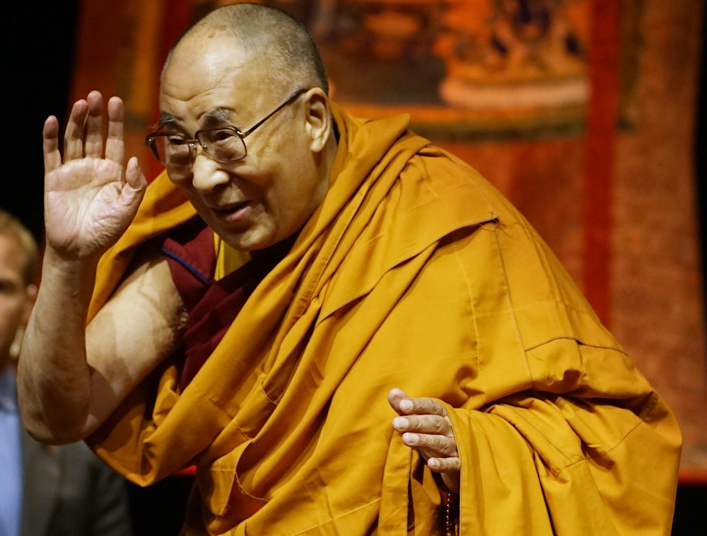 At the Minneapolis Convention Center, the Dalai Lama addressed a mostly Tibetan audience as part of a stay in Minnesota that includes visiting the Mayo Clinic for his health treatment.] Richard Tsong-Taatarii/rtsong-taatarii@startribune.com