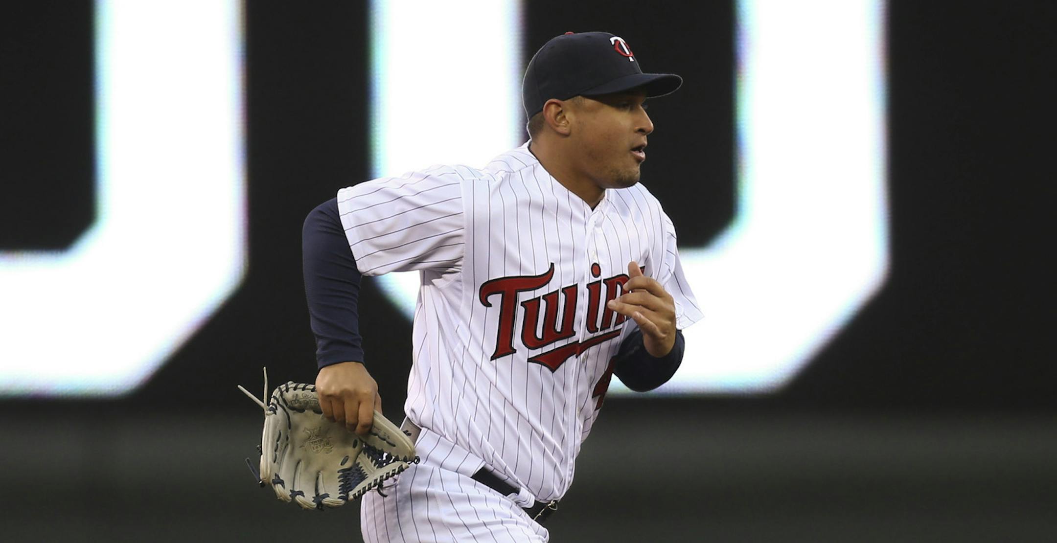 The Twins faced the Los Angeles Angels Monday night at Target Field in Minneapolis, Minn. The newest Twin, Oswaldo Arcia, jogged towards the dugout after making his major league debut in left field in the first inning. ] JEFF WHEELER ‚Ä¢ jeff.wheeler@startribune.com