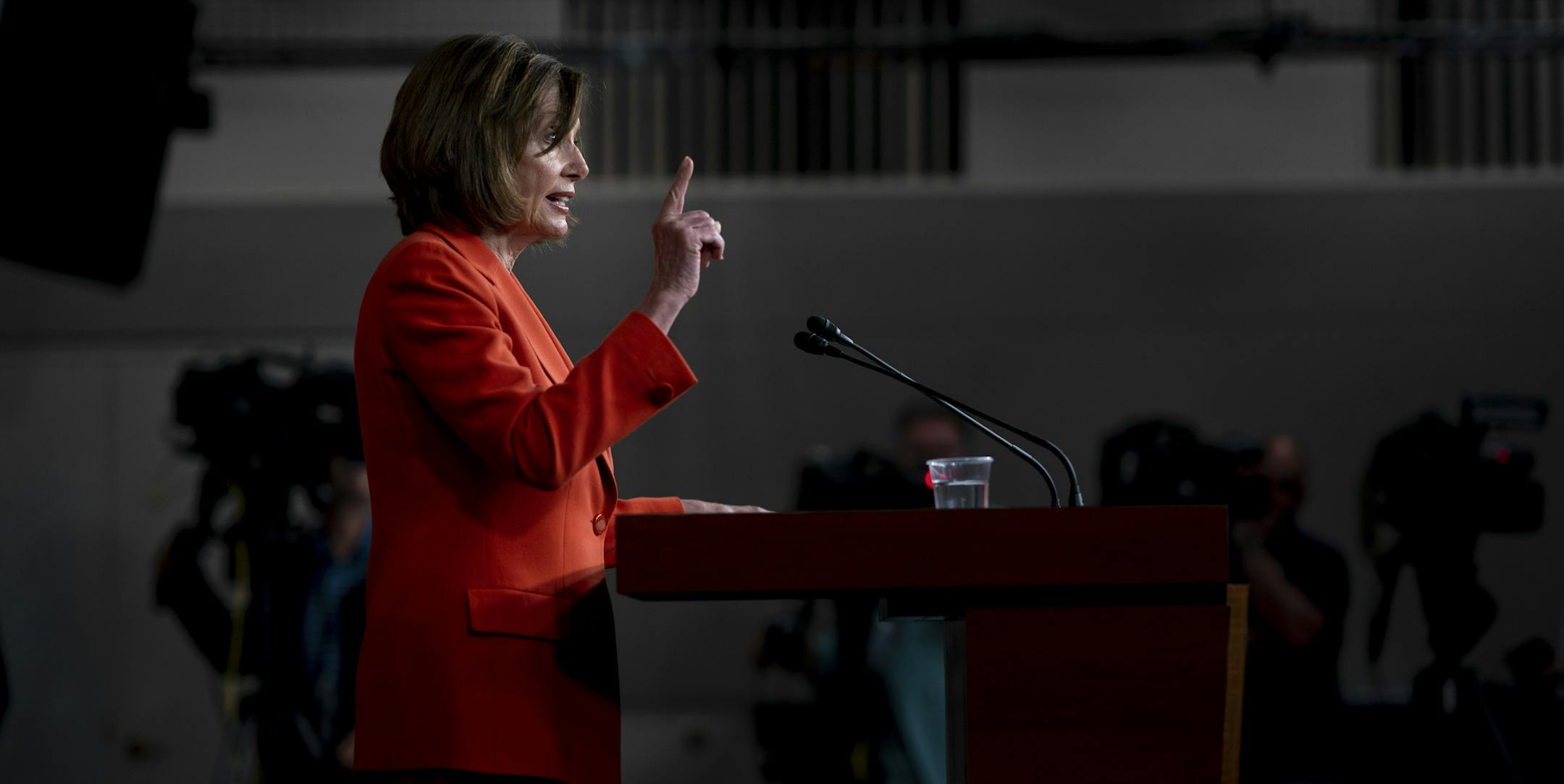 House Speaker Nancy Pelosi (D-Calif.) speaks at a news conference on Capitol Hill in Washington, June 5, 2019. Pelosi on June 19 ruled out censuring President Donald Trump as an alternative to starting an impeachment proceeding against him, and said that if Democrats conclude he should be charged under the Constitution for misconduct, impeachment was the only option. (Erin Schaff/The New York Times)
