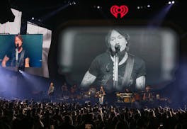 Keith Urban performs during the iHeartCountry Festival on Saturday at The Moody Center in Austin, Texas.