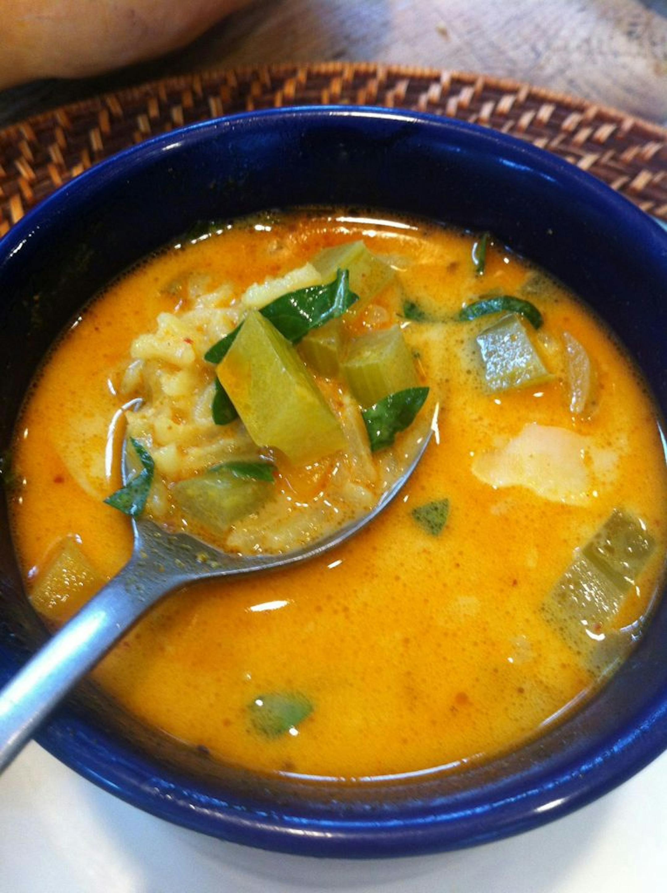 Curried Turkey and Rice Soup.