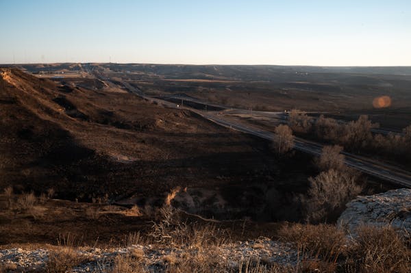 Ranch lands the Smokehouse Creek fire scorched in Canadian, Texas, pictured March 1, 2024. Xcel Energy could face hundreds of millions of dollars of c