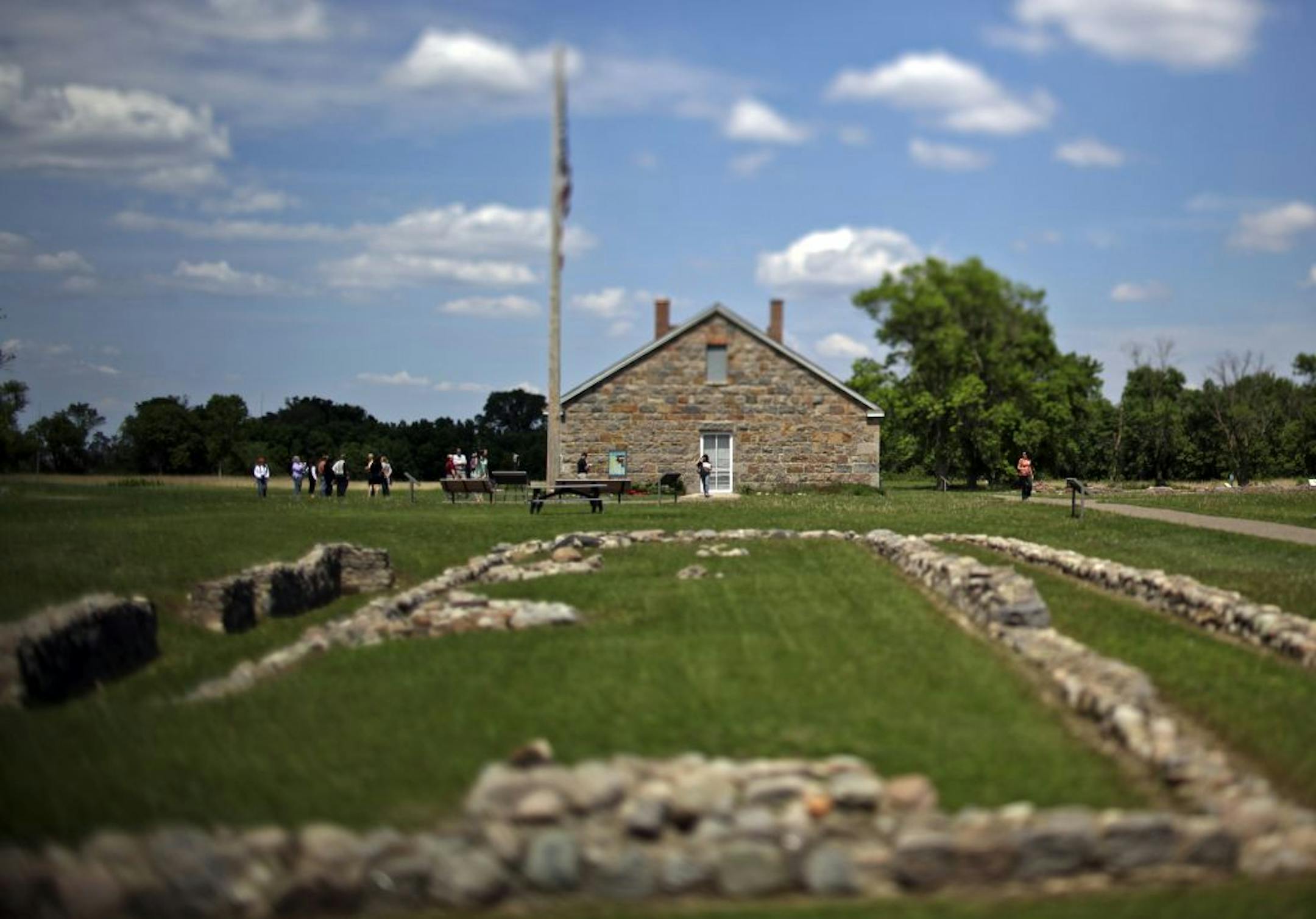 Attacked twice during the U.S.-Dakota War of 1862, the wall-less Fort Ridgely became the refuge for hundreds of displaced settlers. Today, the foundation remains.