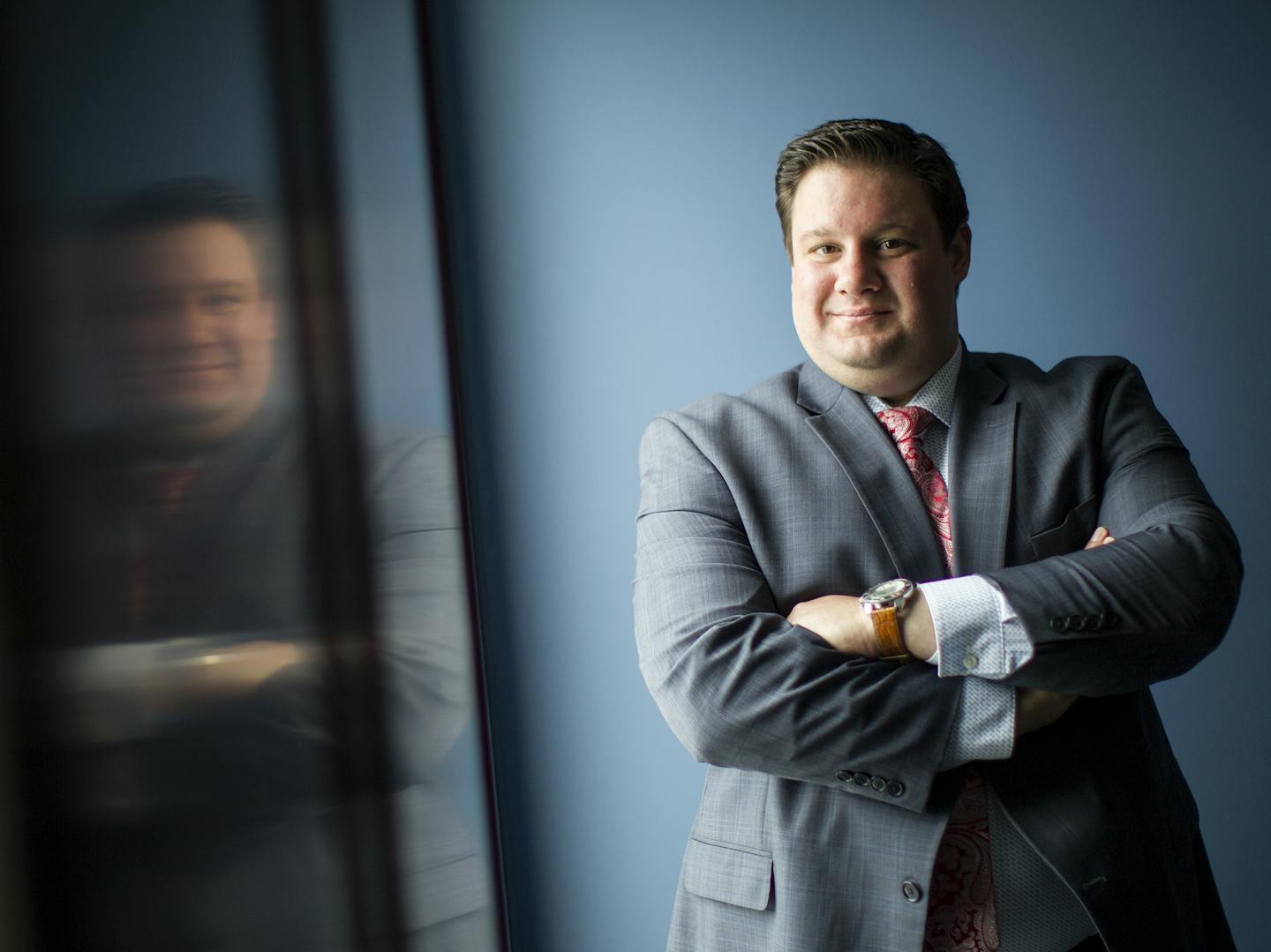 Zachary Wisdom of Wisdom Executives photographed at his office in Bloomington May 26, 2015. (Courtney Perry)