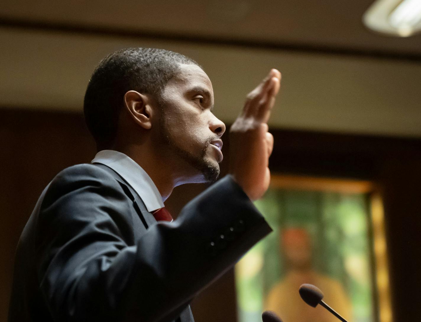 St Paul Mayor Melvin Carter presented a $1.5 million supplemental public safety budget proposal to the City Council on Wednesday afternoon. ] GLEN STUBBE &#x2022; glen.stubbe@startribune.com Wednesday, November 20, 2019