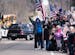People lined the streets of downtown Glenwood on April 23 during the funeral procession for Pope County deputy Josh Owen, who had been fatally shot wh
