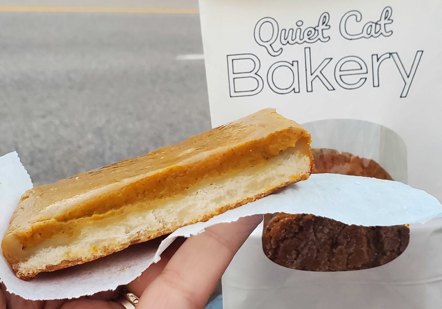 Pumpkin bar from Quiet Cat Bakery.