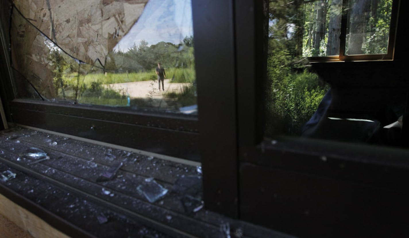 This cabin was among three buildings burglarized by vandals at Afton State Park over the holiday weekend. Twelve people, most of them from Rosemount, were arrested for the incident.