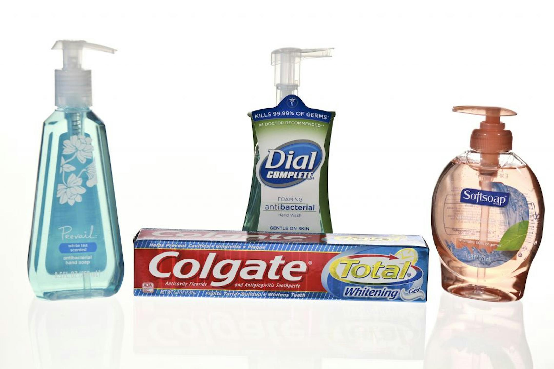 An undated photo of household goods that contain triclosan.