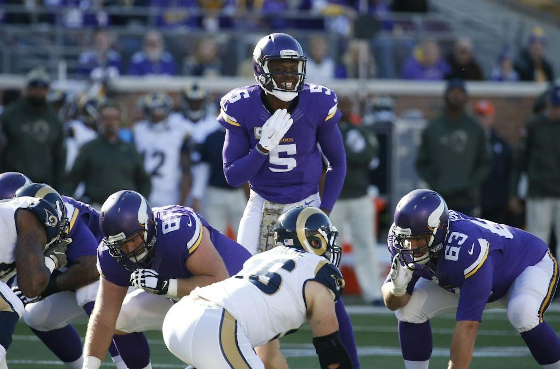 Minnesota Vikings quarterback Teddy Bridgewater (5)