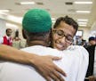 Ahmed Mohamed is greeted by family after arriving at DFW International Airport on June 27, 2016 in Dallas, Texas. Ahmed was arrested last year at MacA