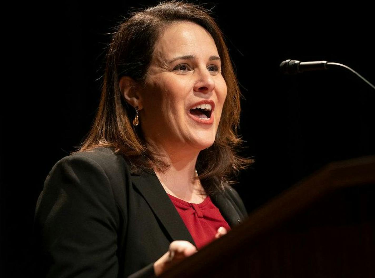 Joan Gabel, shown in December, was named University of Minnesota president about three months ago after a nearly $260,000 search, compared with the $230,700 search for her predecessor Eric Kaler, who started in 2011. Gabel will make $640,000 in base salary.