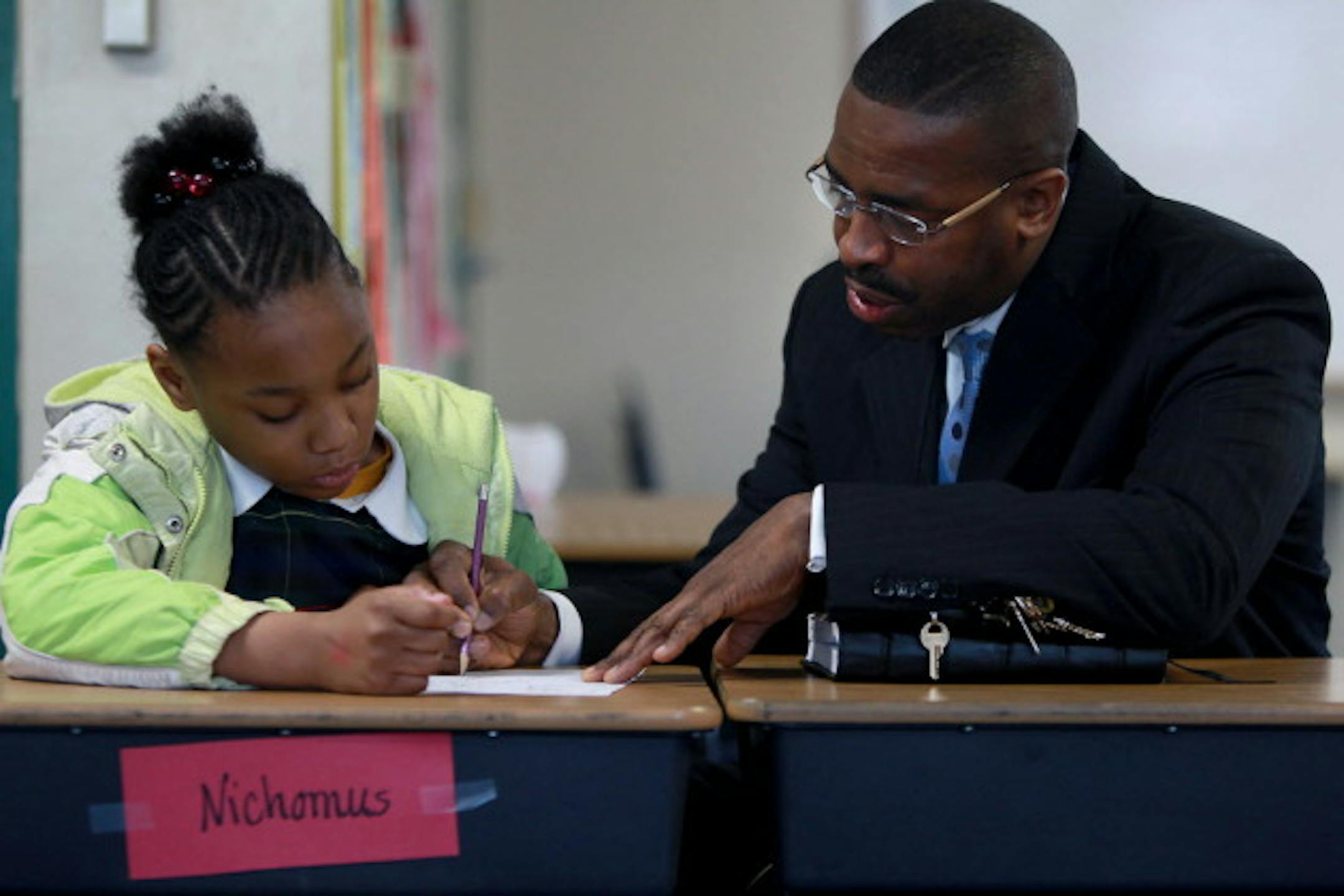 Eric Mahmoud worked with Serentiy Brodie on math in March