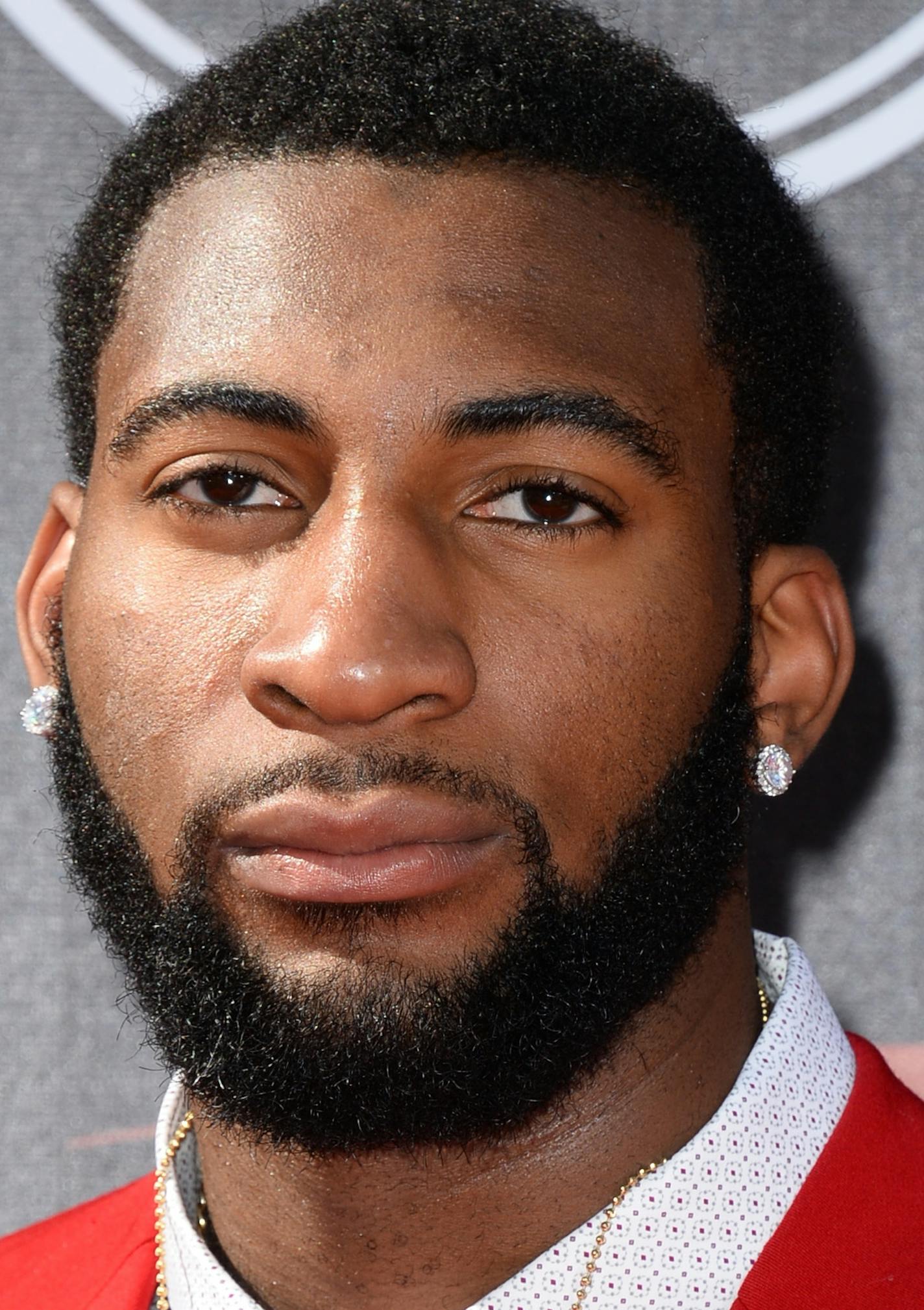 Detroit Pistons' Andre Drummond arrives at the ESPY Awards at the Nokia Theatre on Wednesday, July 16, 2014, in Los Angeles. (Photo by Jordan Strauss/Invision/AP) ORG XMIT: INVW