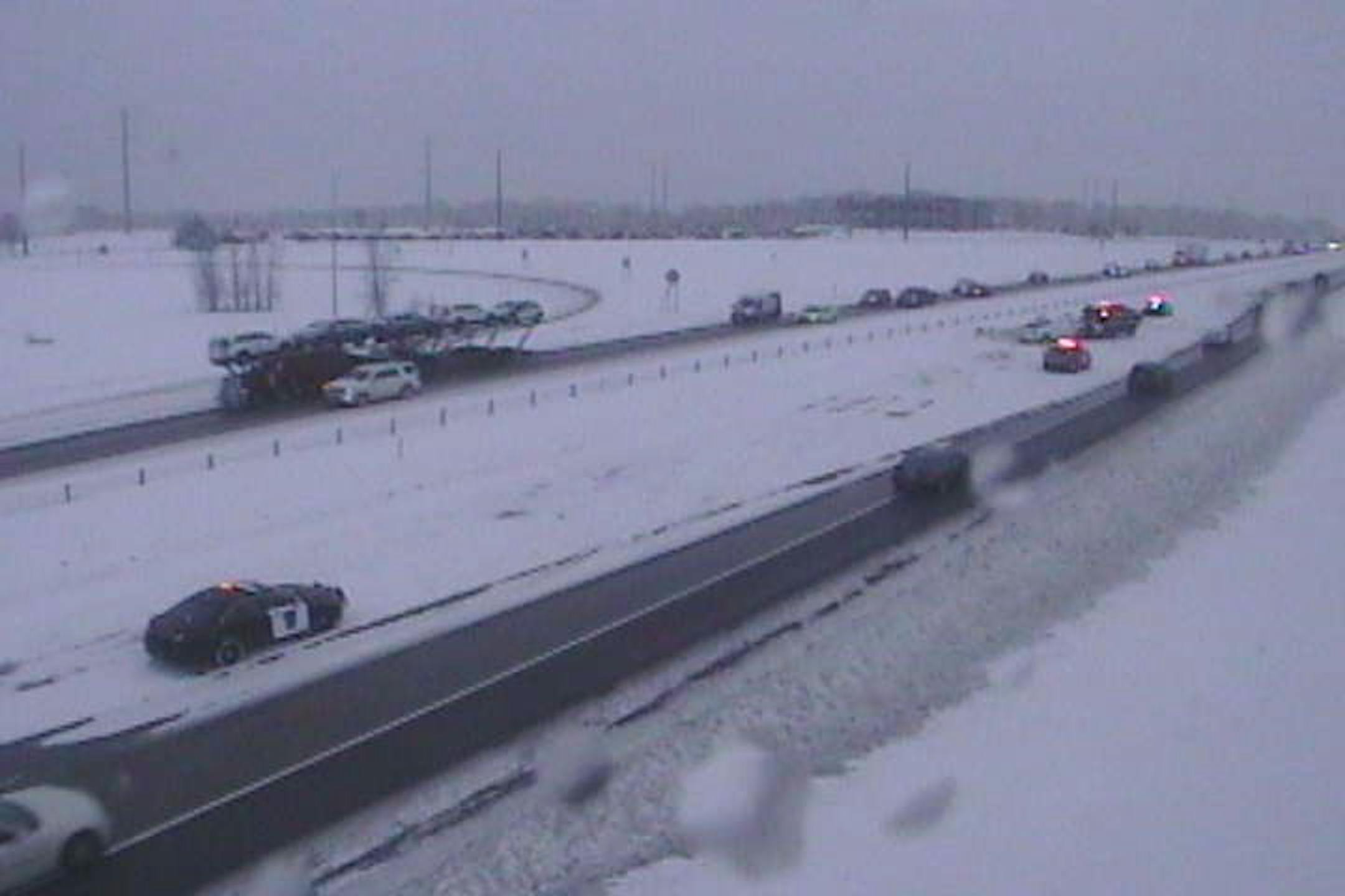 The crash scene on Interstate-94 near St. Cloud.