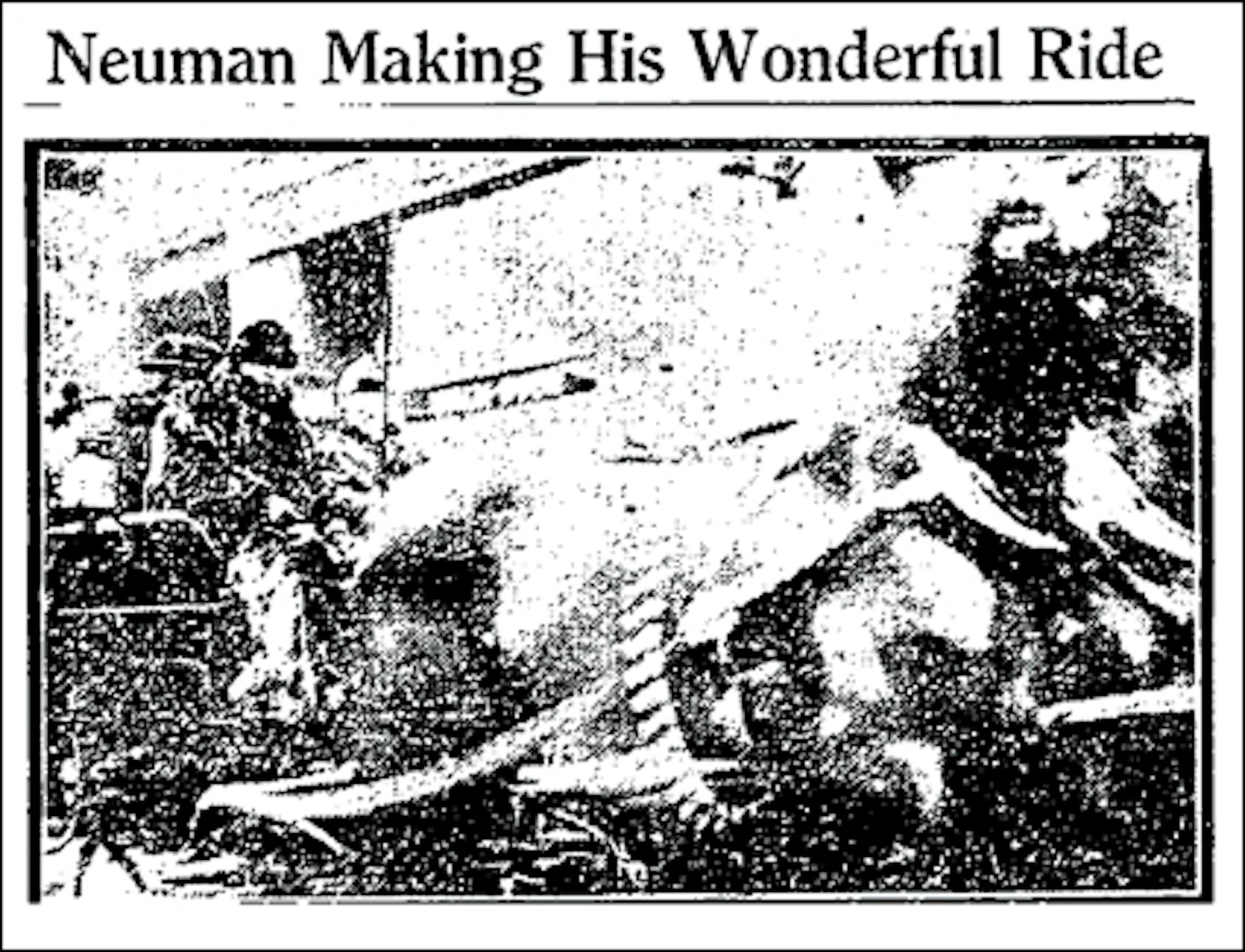 "Neuman Making His Wonderful Ride," 1909