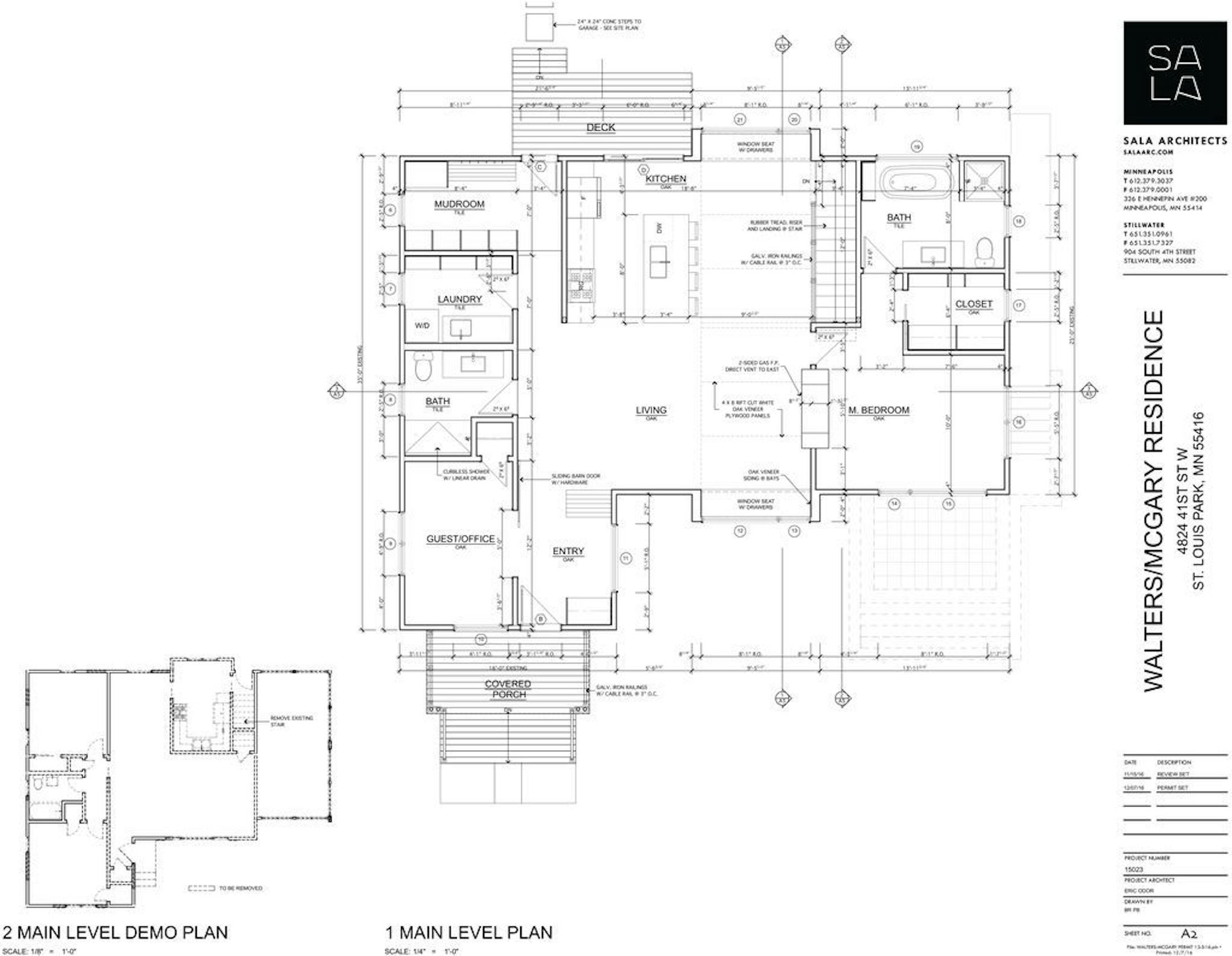 Main floor plan by SALA Architects
