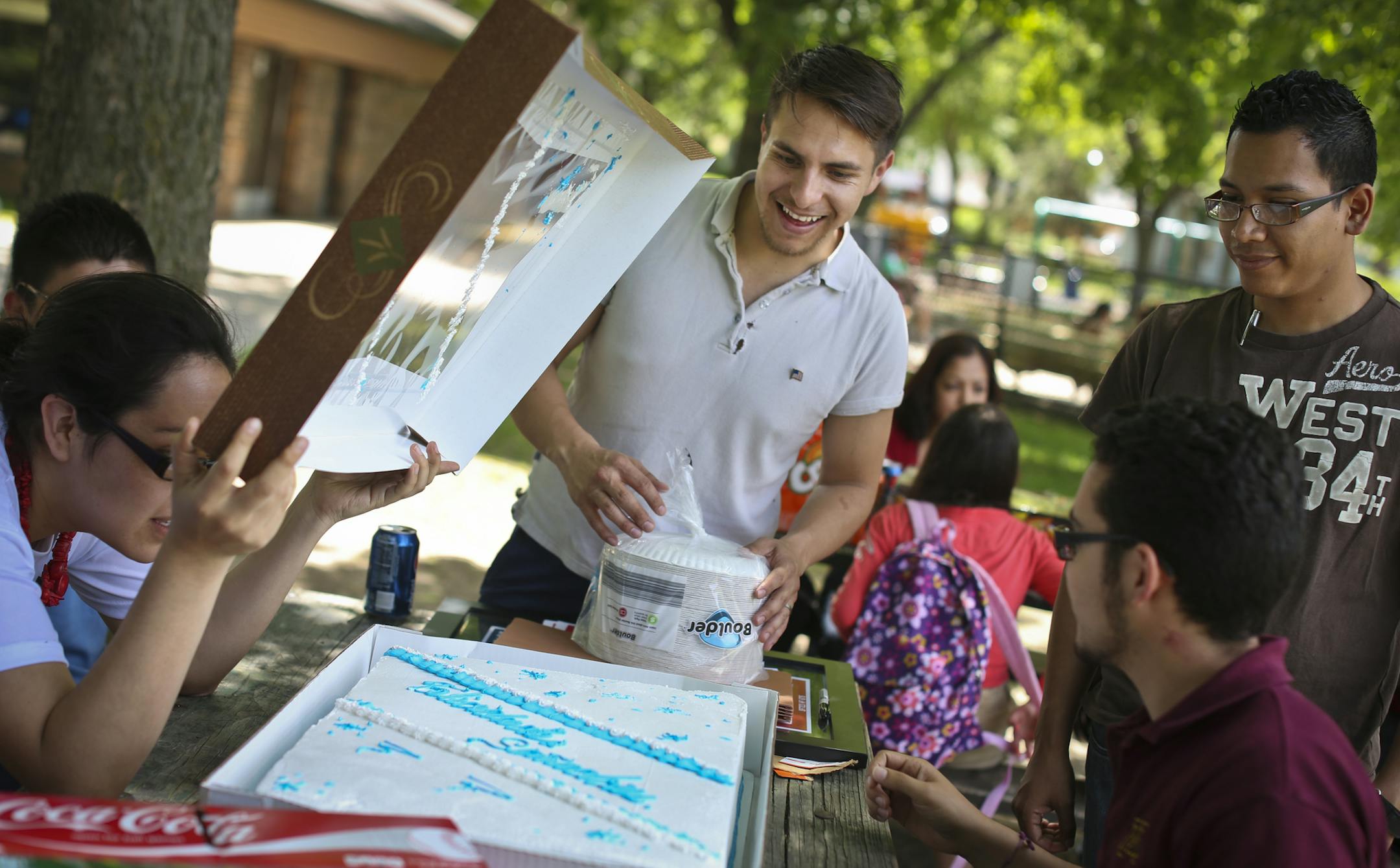 At an immigration reform rally and potluck in Minneapolis’ Corcoran Park last weekend, the cake read “Congratulations, dreamers” in Spanish.