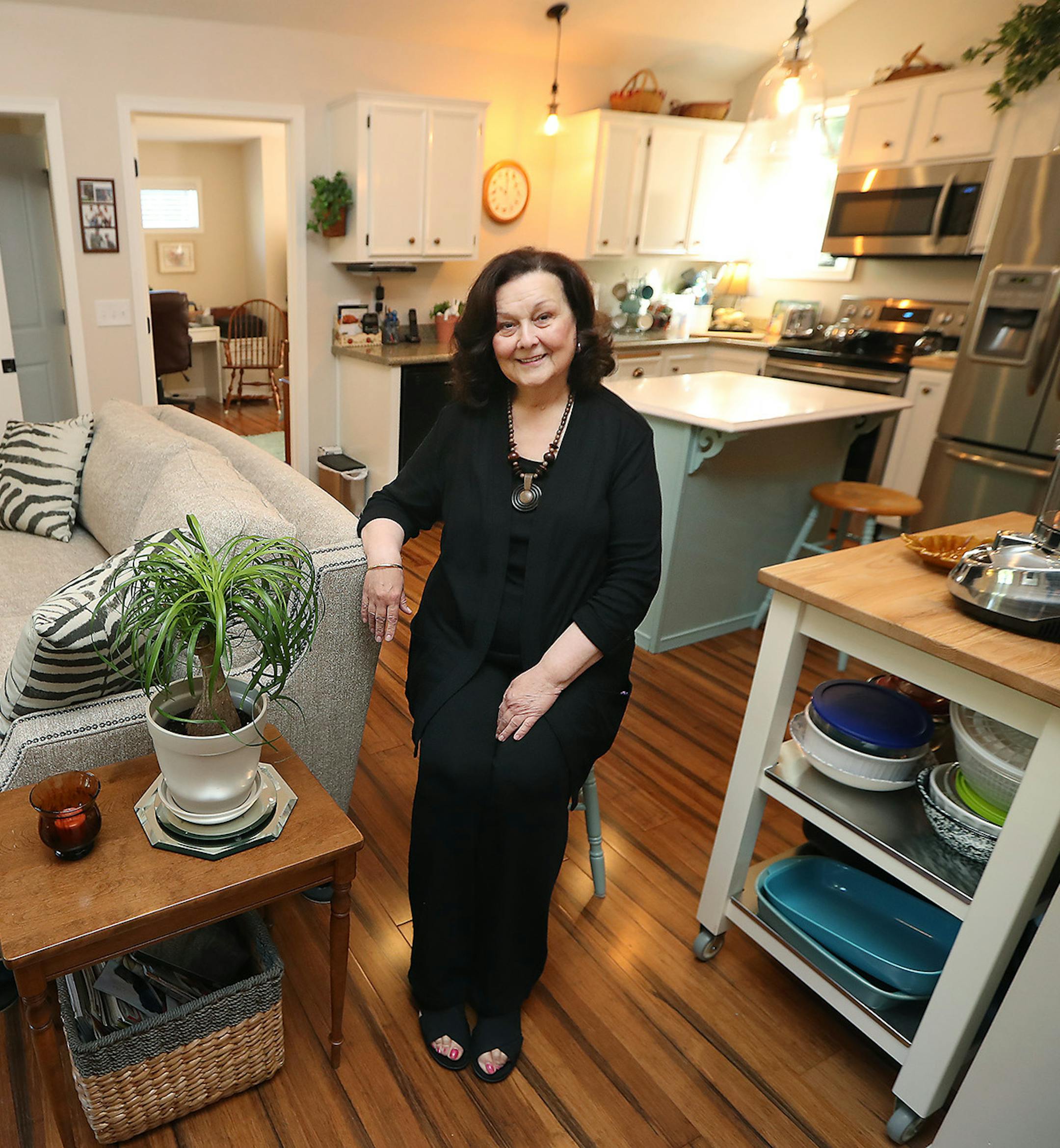 Bob Ayotte and his wife Cheryl Ayotte remodeled their home to create an apartment for the wife's mom Kathy Fredendall, and reconfigured their own space in the process, rotating the kitchen to make room for a dumbwaiter up to the apartment. ] (ELIZABETH FLORES/STAR TRIBUNE) ELIZABETH FLORES &#x2022; eflores@startribune.com