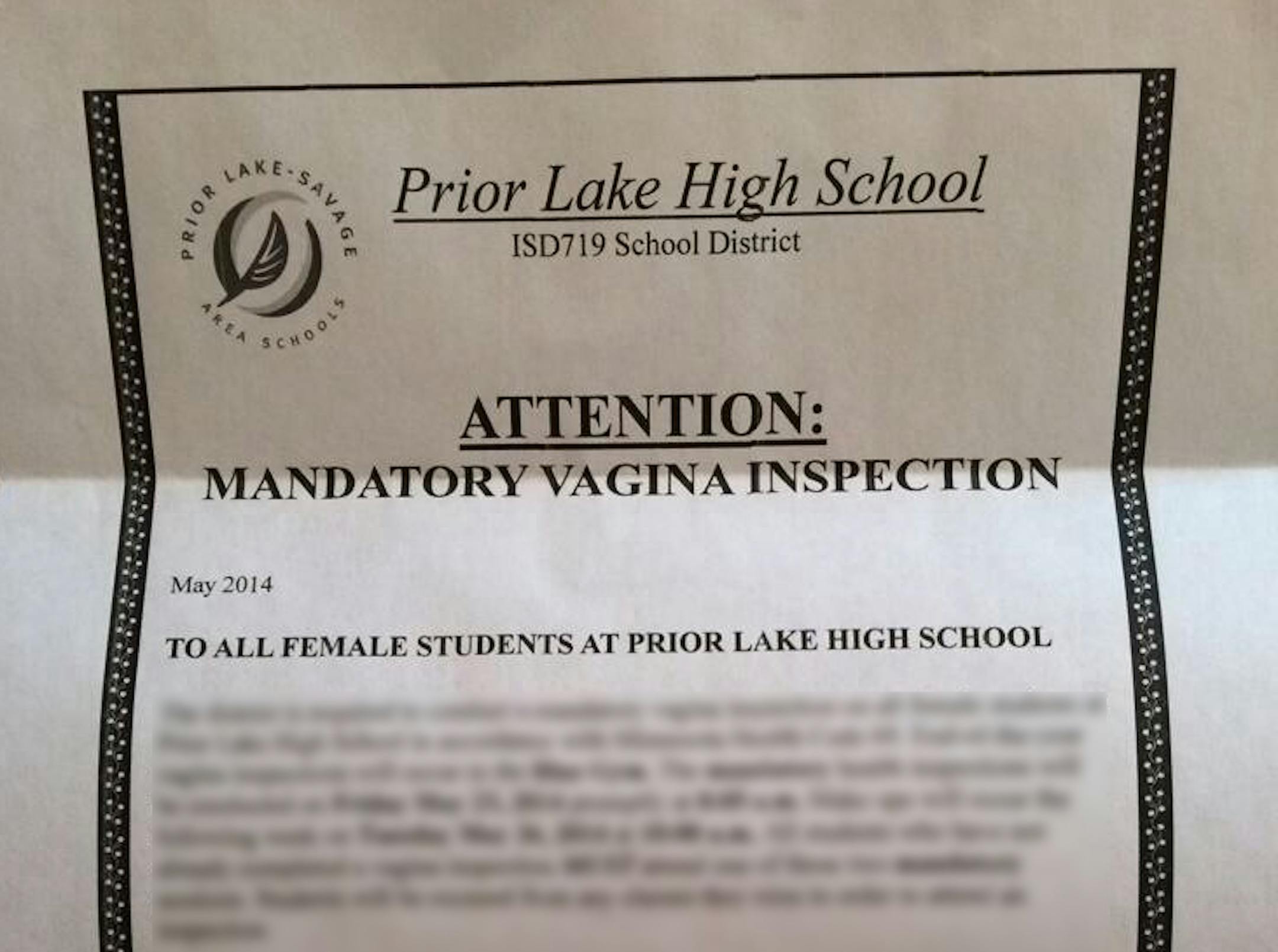 One of the official-looking letters found in mail boxes, with much of the text blurred out.