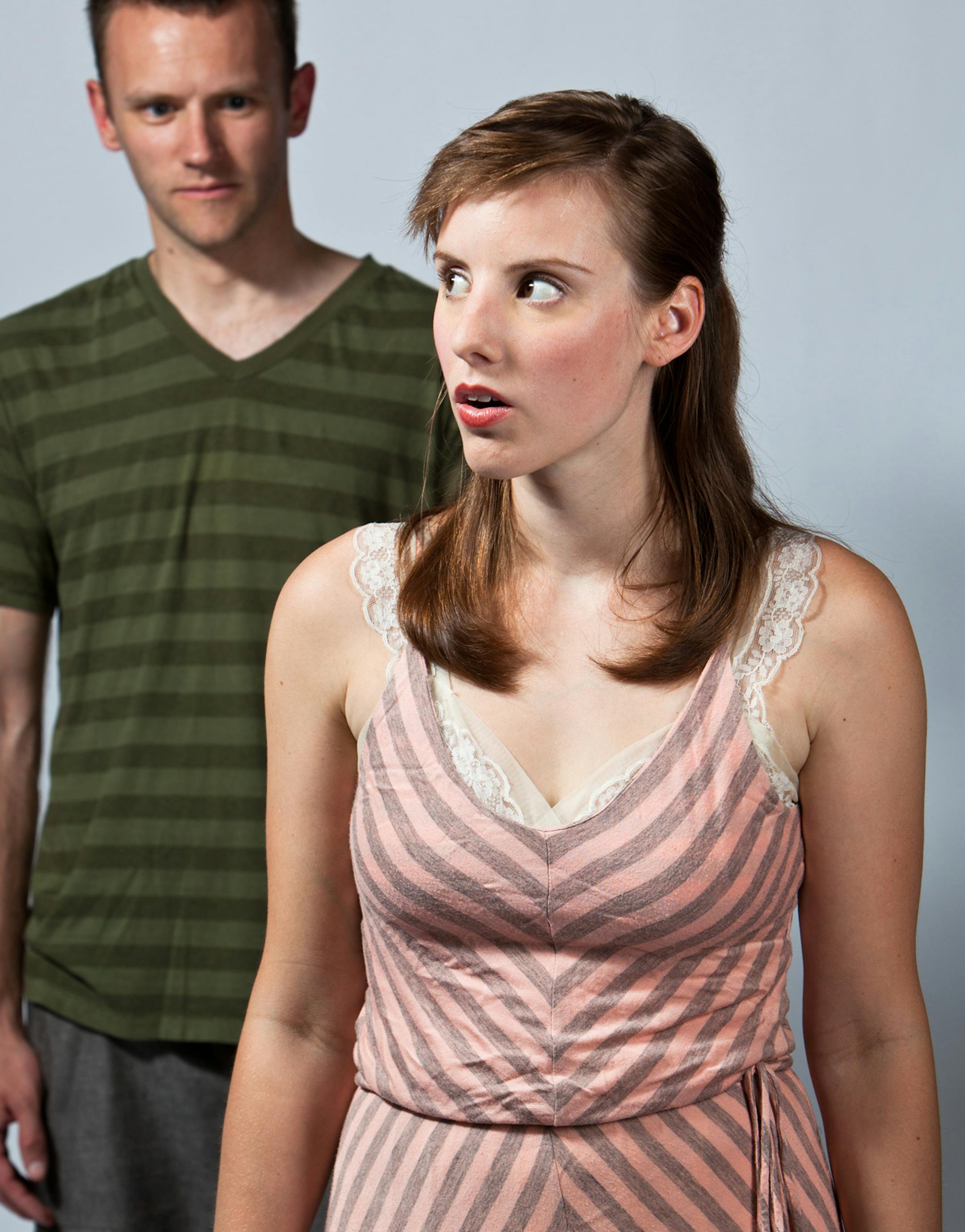 Joseph Bombard and Anna Sundberg in the Guthrie Studio production of "Reasons to be Pretty".