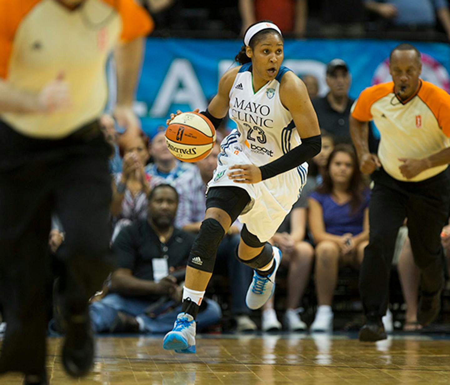 Maya Moore finished second in WNBA MVP voting this season. She will help the Lynx in another postseason run beginning Friday night.