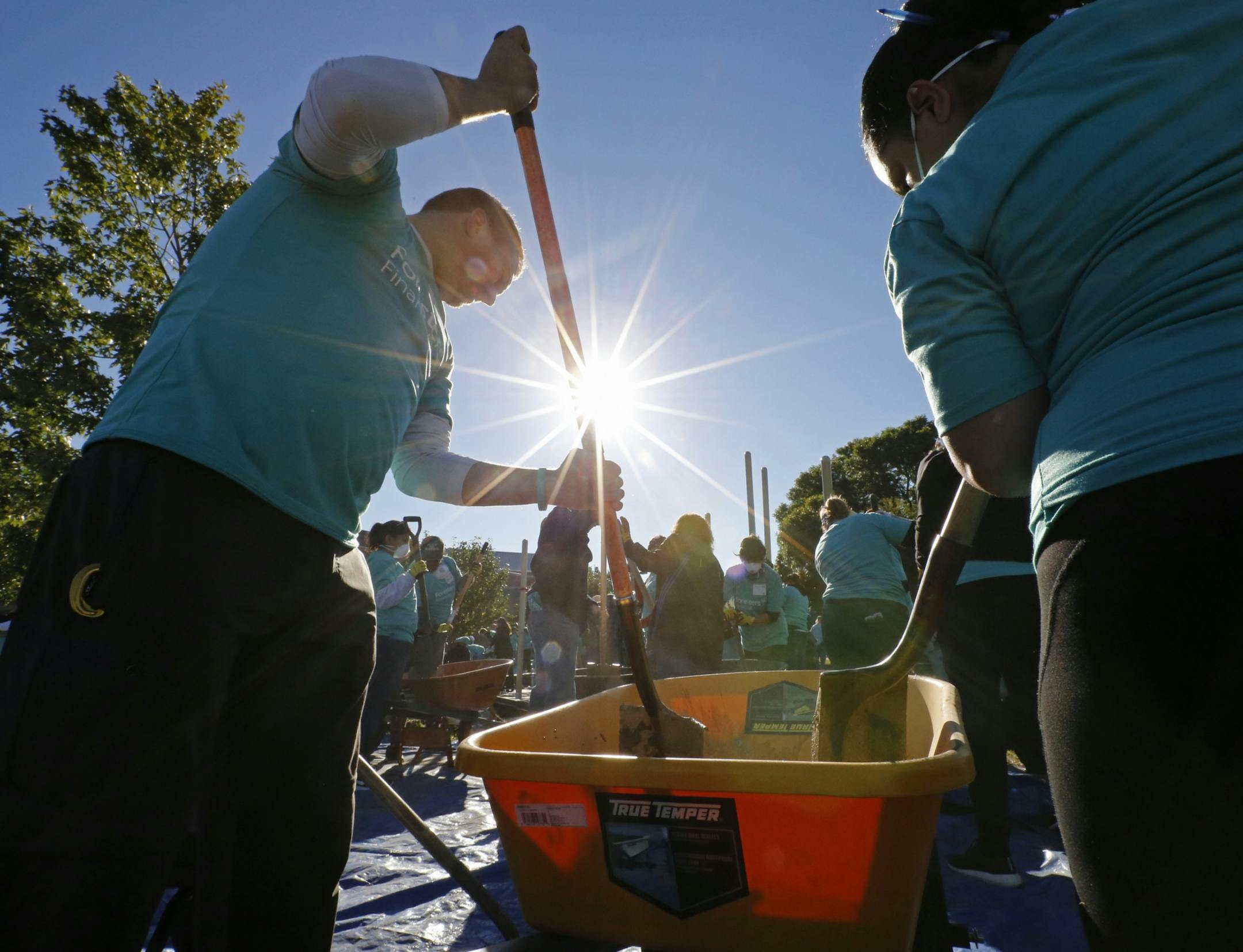 With the help from Build it with KaBOOM! and Foresters Financial, community members helped build a playground at Jenny Lind Elementary School.