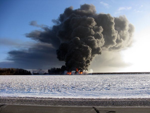 Dec. 30, 2013: A train derailment and fire west of Casselton, N.D.