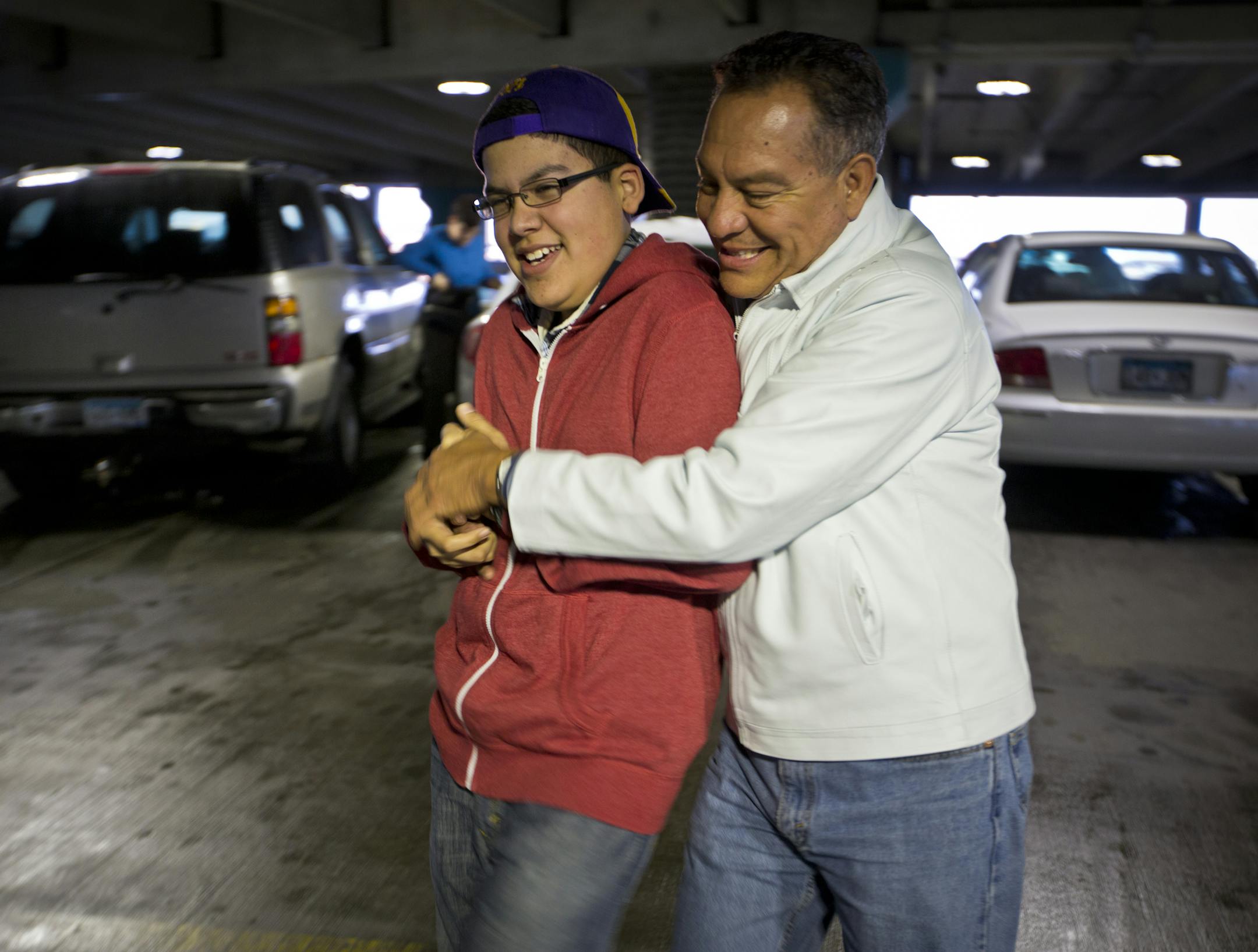 Miguel Vazquez embraced his son, Miguelito, in a parking lot at the Mall of America, one of his favorite places before he was deported. Under the Senate-approved immigration bill, Vazquez would not have been sent back to Mexico.
