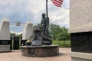 The Honoring All Veterans Memorial by Travis Gorshe is one of the stops on the Richfield Public Art Tour.