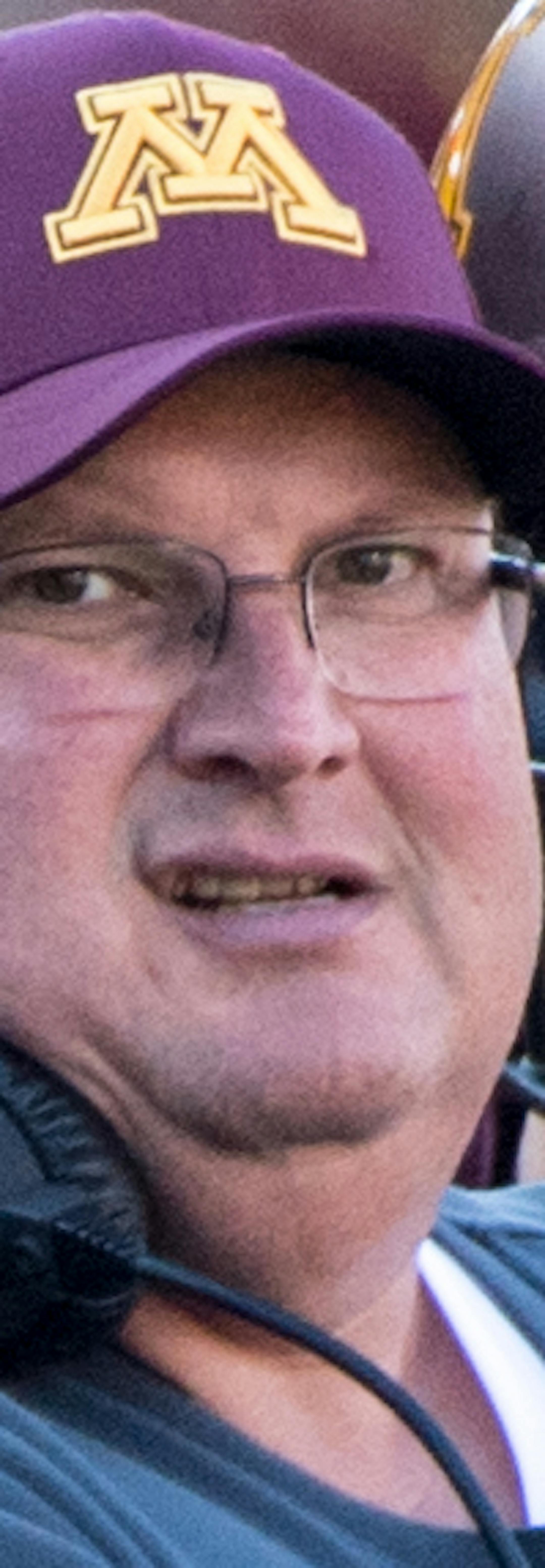 Minnesota Golden Gophers head coach Tracy Claeys looked on during the third quarter of Saturday afternoon's game against the Rutgers Scarlet Knights. ] (AARON LAVINSKY/STAR TRIBUNE) aaron.lavinsky@startribune.com The University of Minnesota Golden Gophers football team played the Rutgers Scarlet Knights on Saturday, Oct. 21, 2016 at TCF Bank Stadium in Minneapolis, Minn. ORG XMIT: MIN1610221542163514