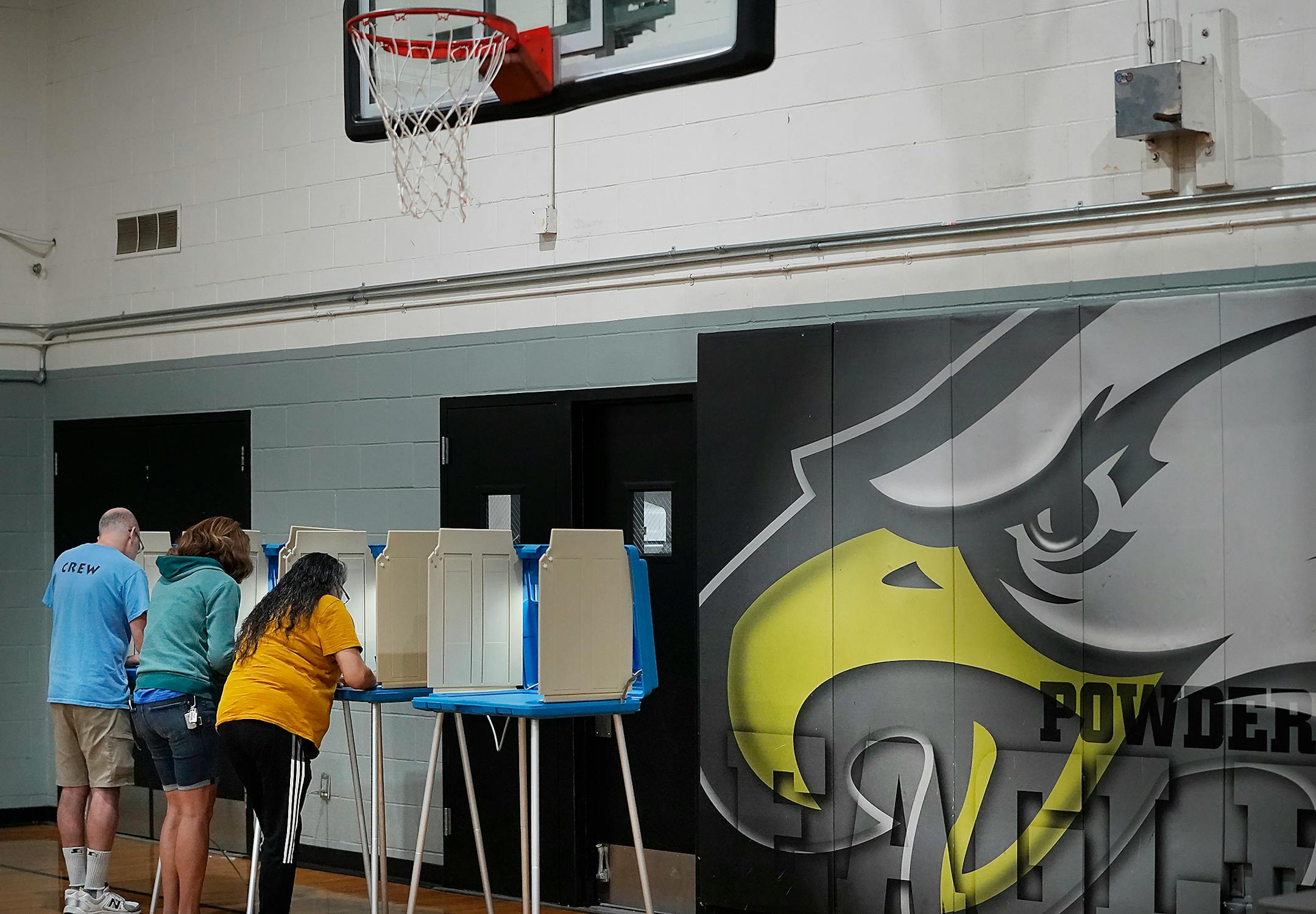 Voters cast their ballots at Powderhorn Park during the primary election that includes the 5th congressional district in Minneapolis.