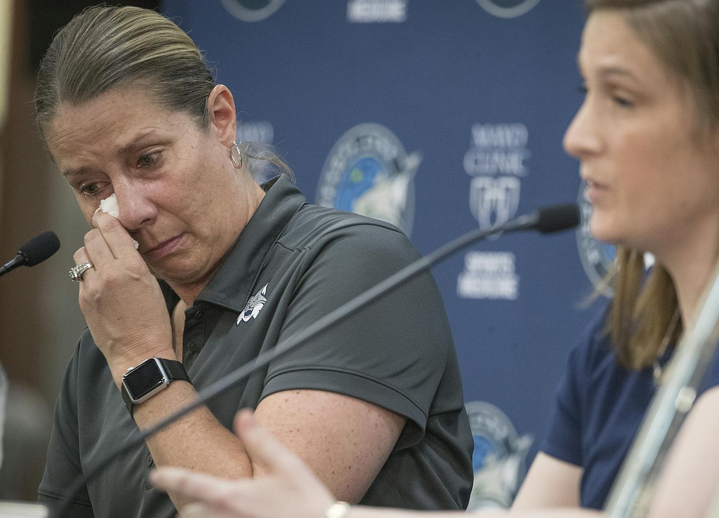 Lynx coach Cheryl Reeve gave in to tears during a news conference at which Lindsay Whalen announced she will retire at the end of the season. "We all feel the same way about Lindsay," Reeve said. "She herself is magical." cih became emotional as guard Lindsay Whalen announced her retirement during a press conference at Mayo Square, Monday, June 13, 2018 in Minneapolis, MN. ]